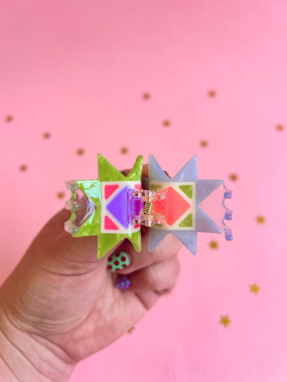 The Peach Fuzz - Mini Quilt Hair Claw