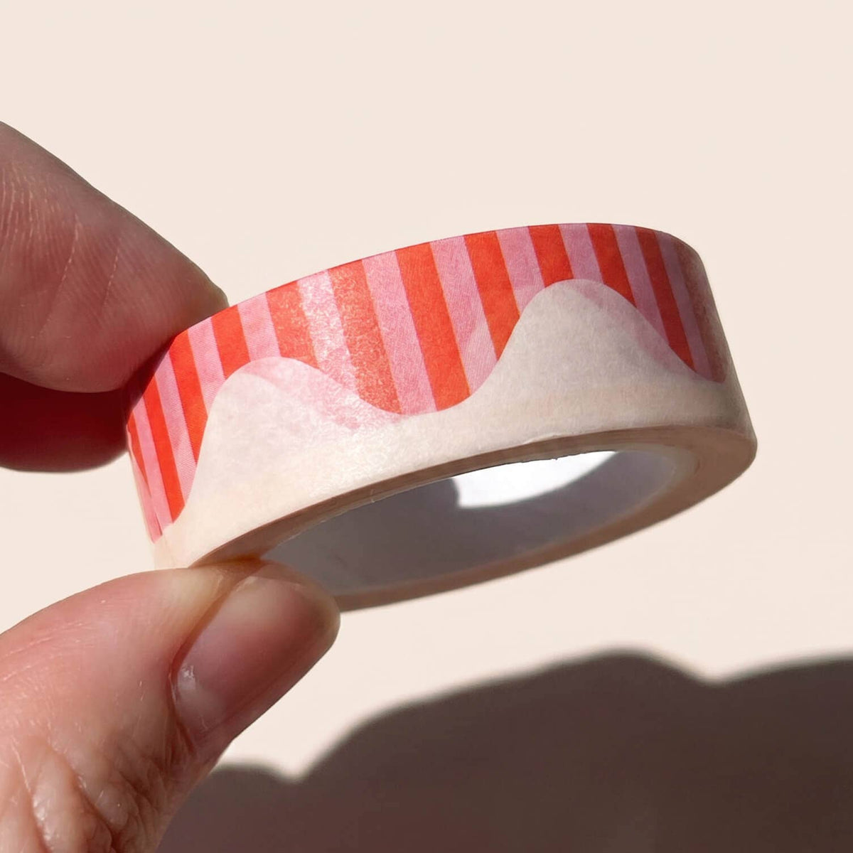 paper&stuff - Wavy Stripes Washi Tape (Red + Pink)