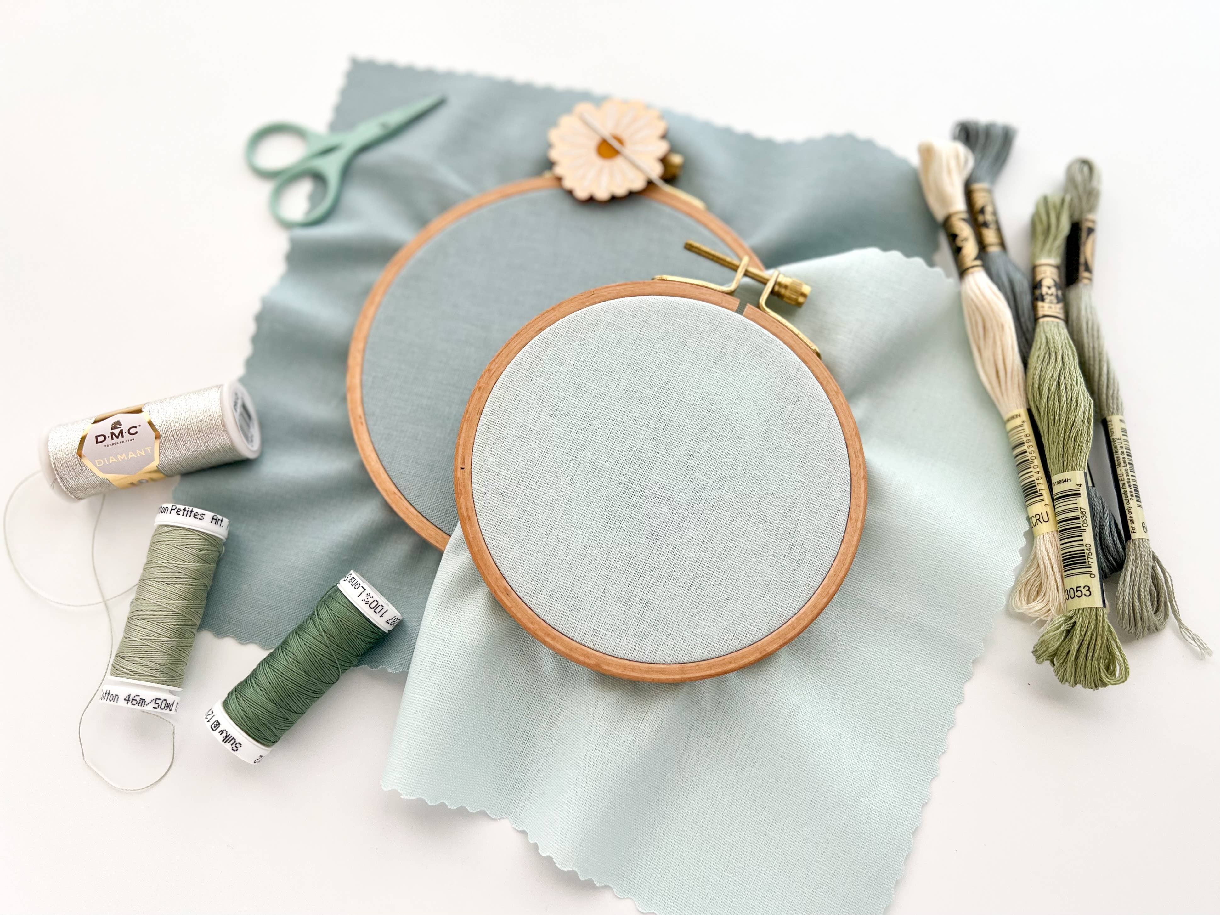 Embroidery Fabric Bundle – Linen Blend
