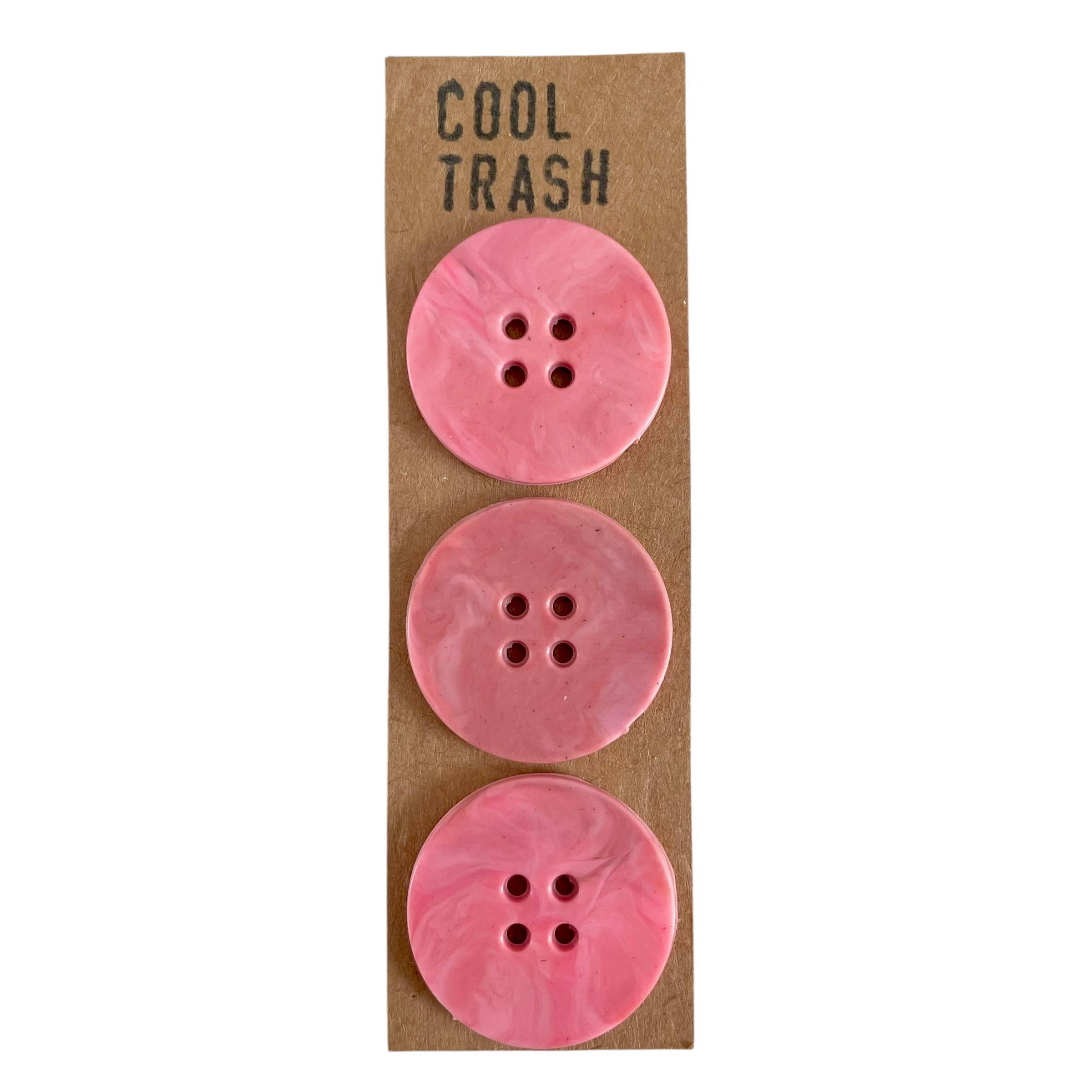 Dusty Pink Recycled Plastic Big Buttons Set