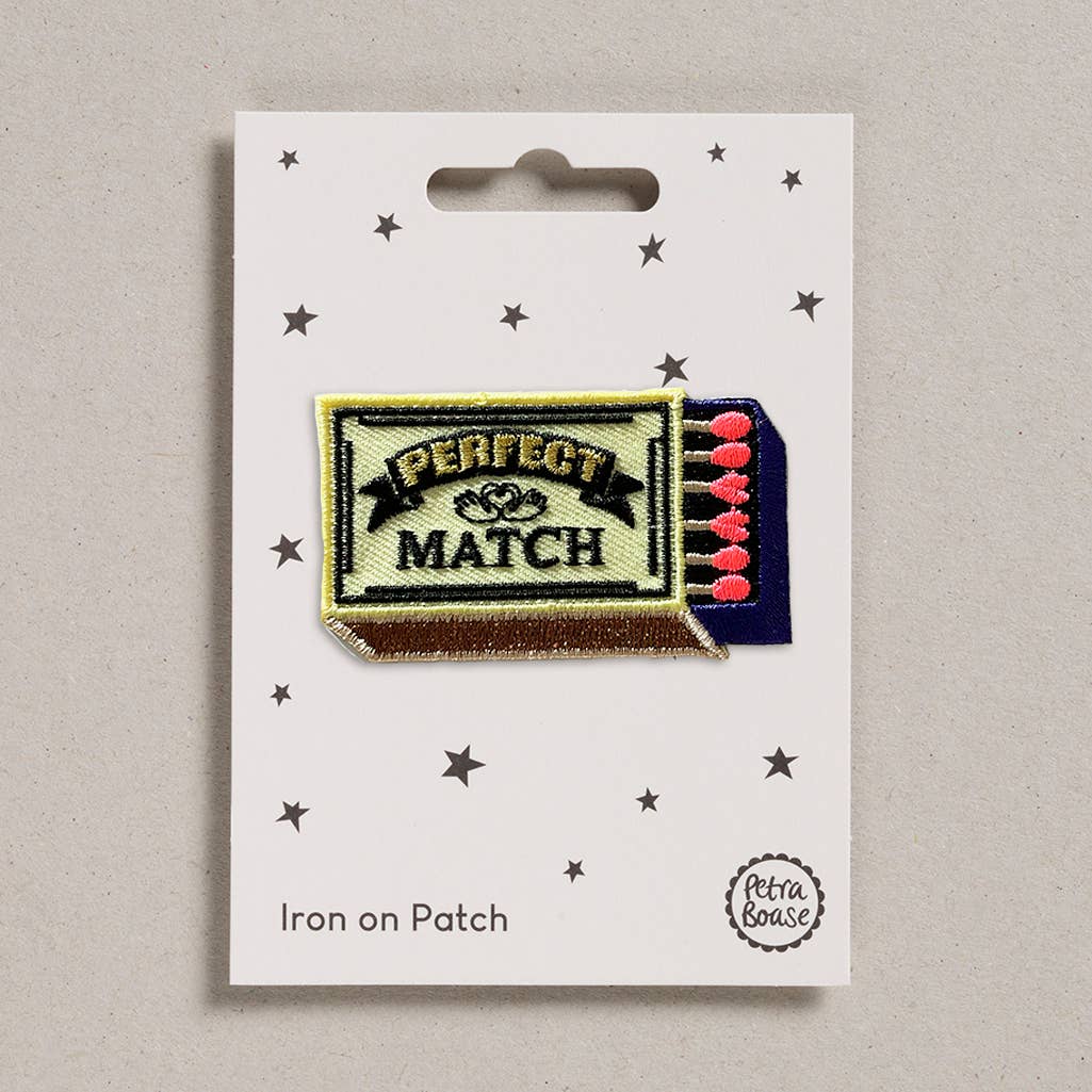 Perfect Match | Matchbox Iron-On Embroidered Patch