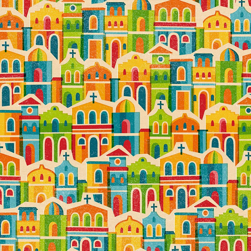 Town Building Stripe - Multi