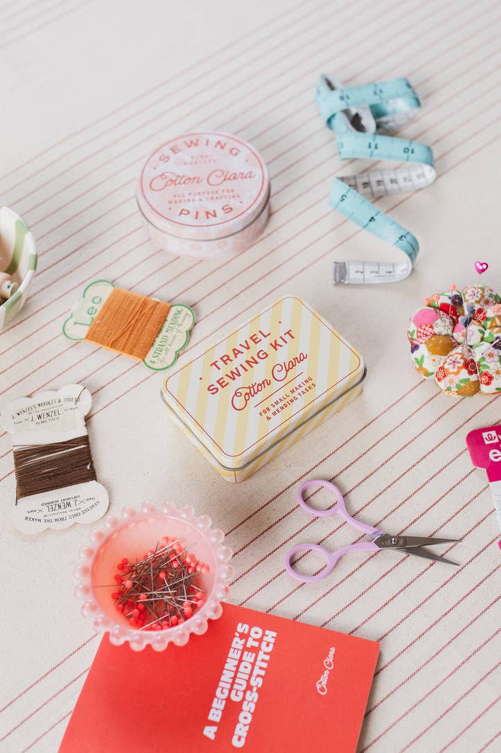 Cotton Clara Craft Kits & Supplies - Travel Sewing Tin Kit