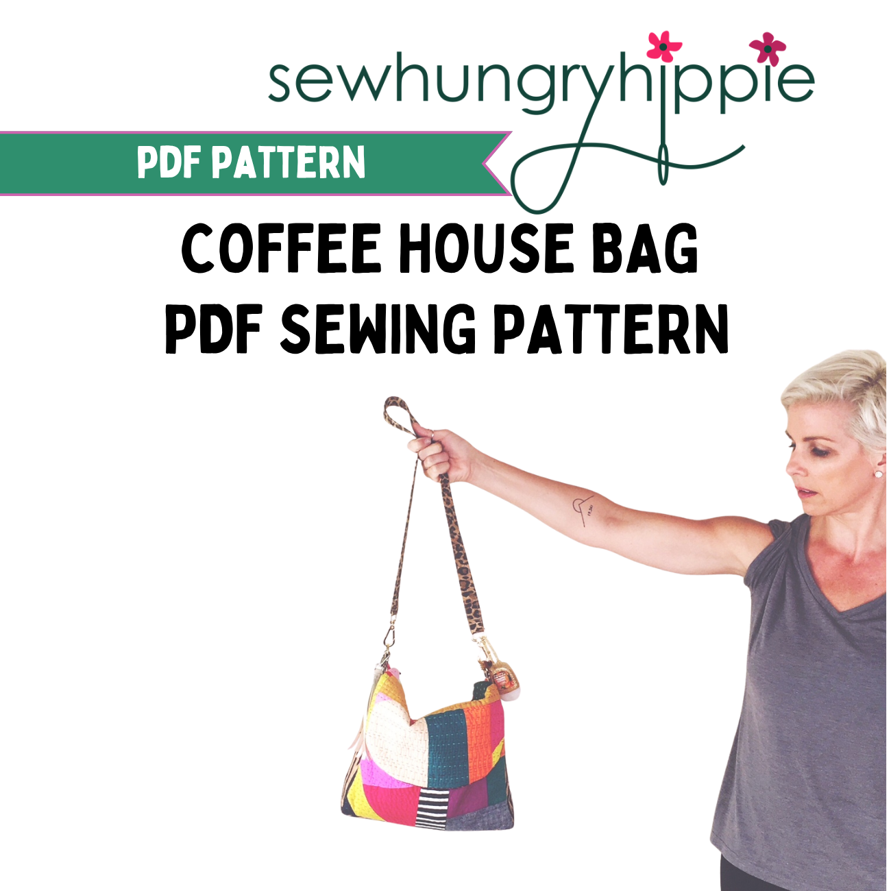 Coffee House Bag Printed Sewing Pattern