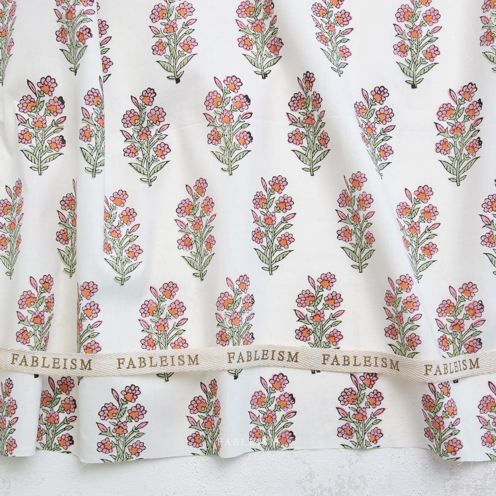 Indian Block Prints Cottage: Wild Floral in Blushing