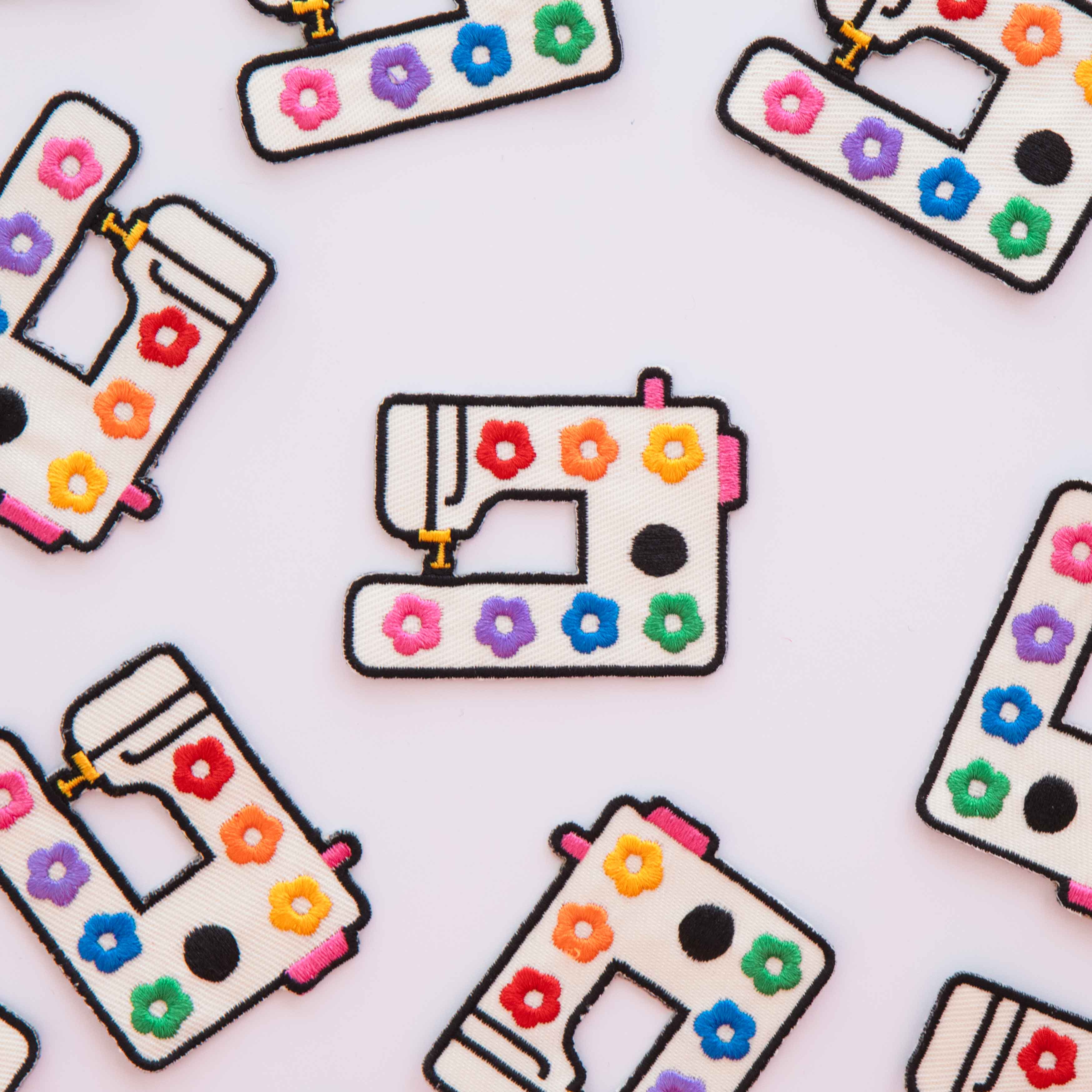 Rainbow Daisy Sewing Machine Iron-On Patch