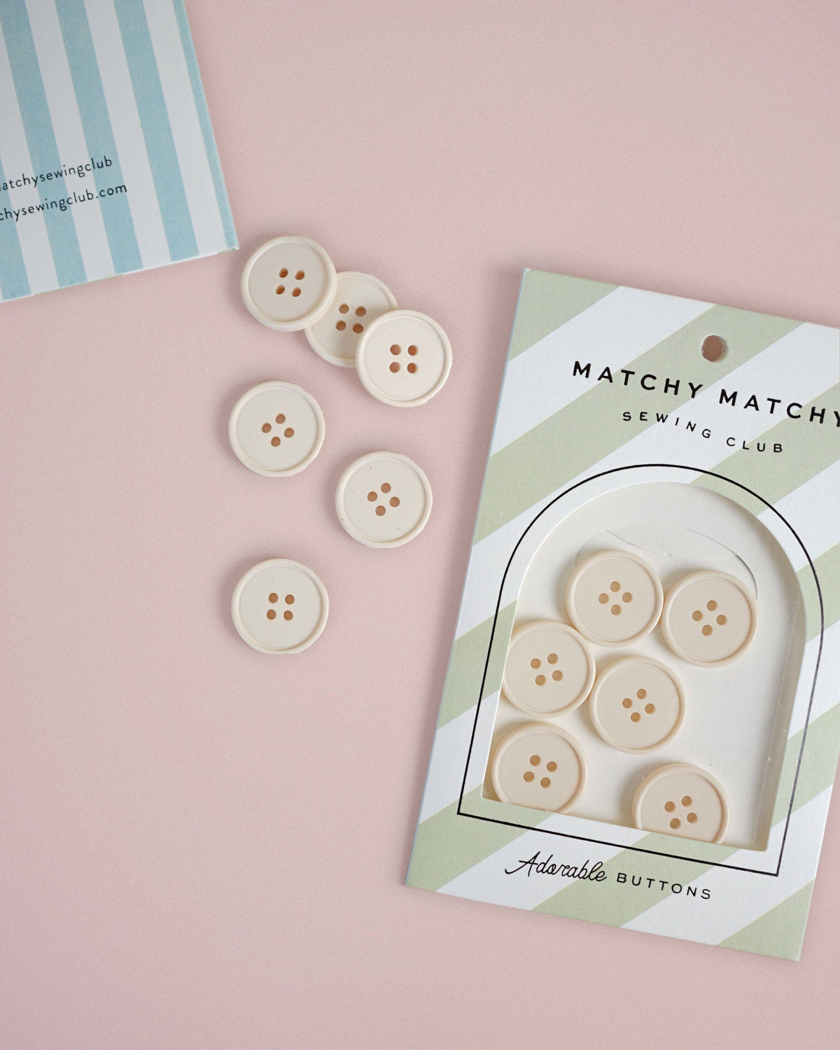Matchy Matchy Sewing Club - Cream Puff Retro Buttons