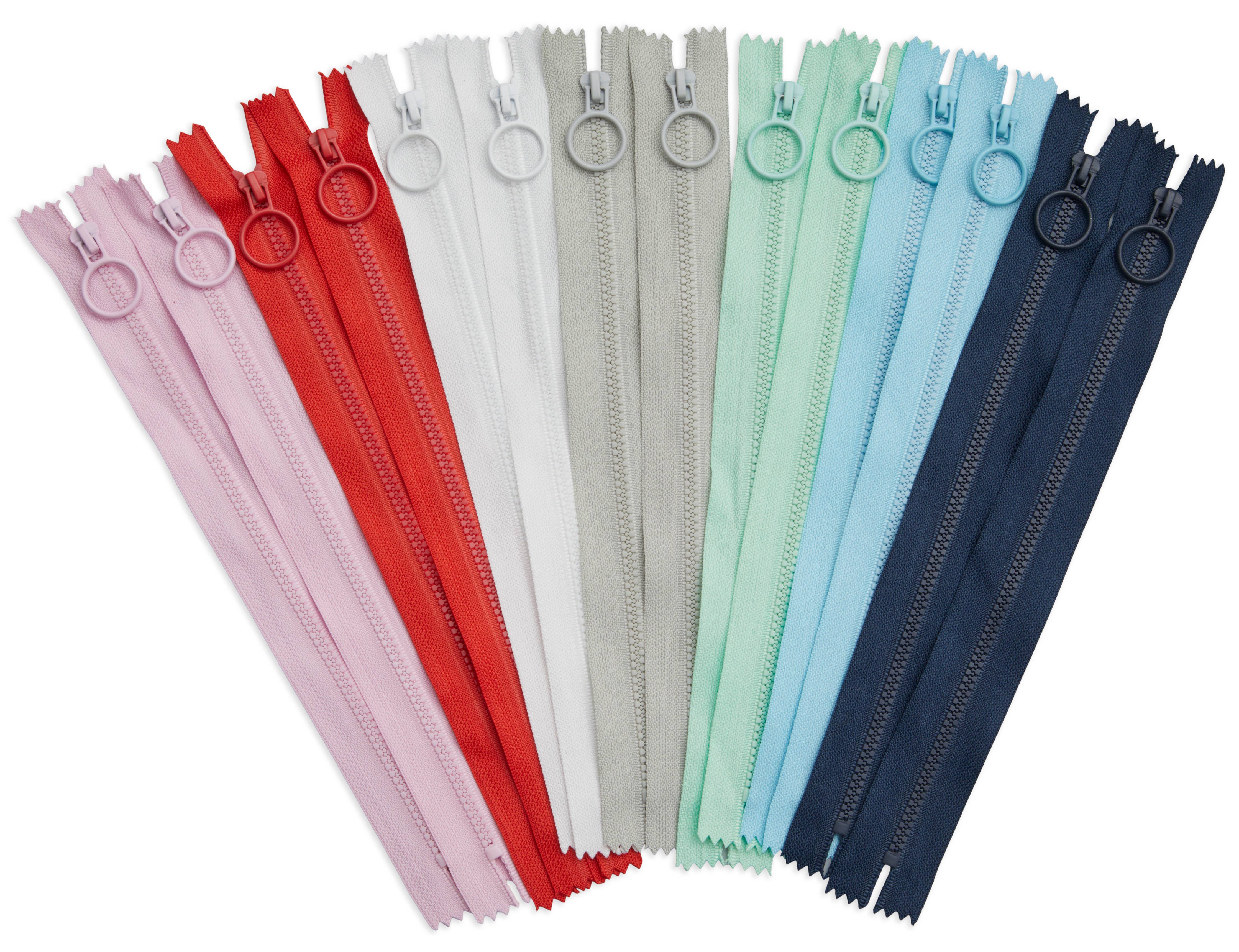 8" Hoop Pull Zippers Assorted Colors