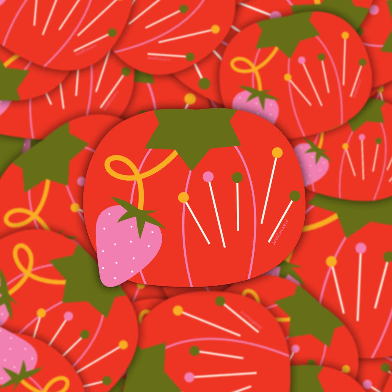 Tomato Pincushion Sticker