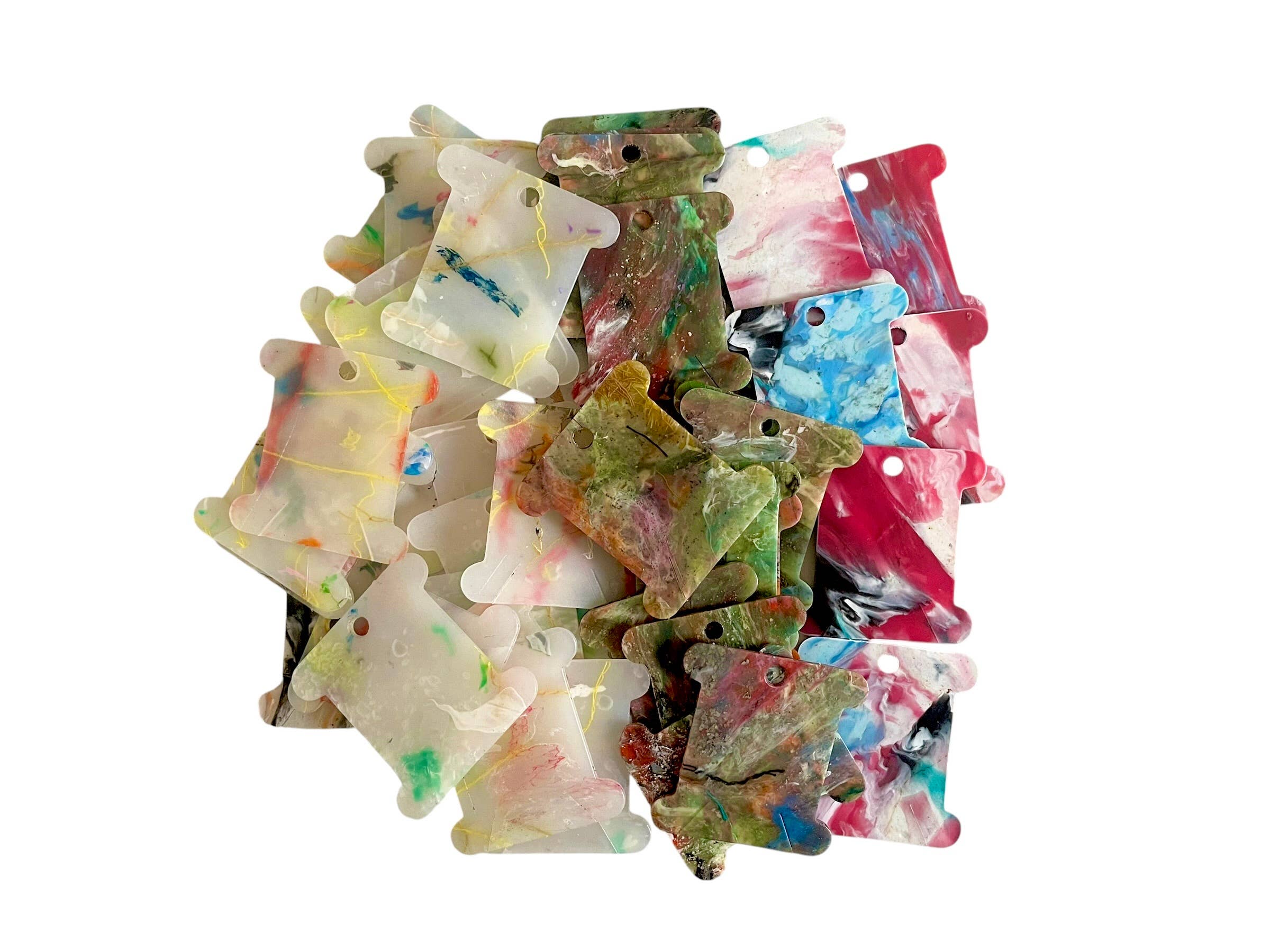 Recycled Plastic Embroidery Floss Bobbins 5pack