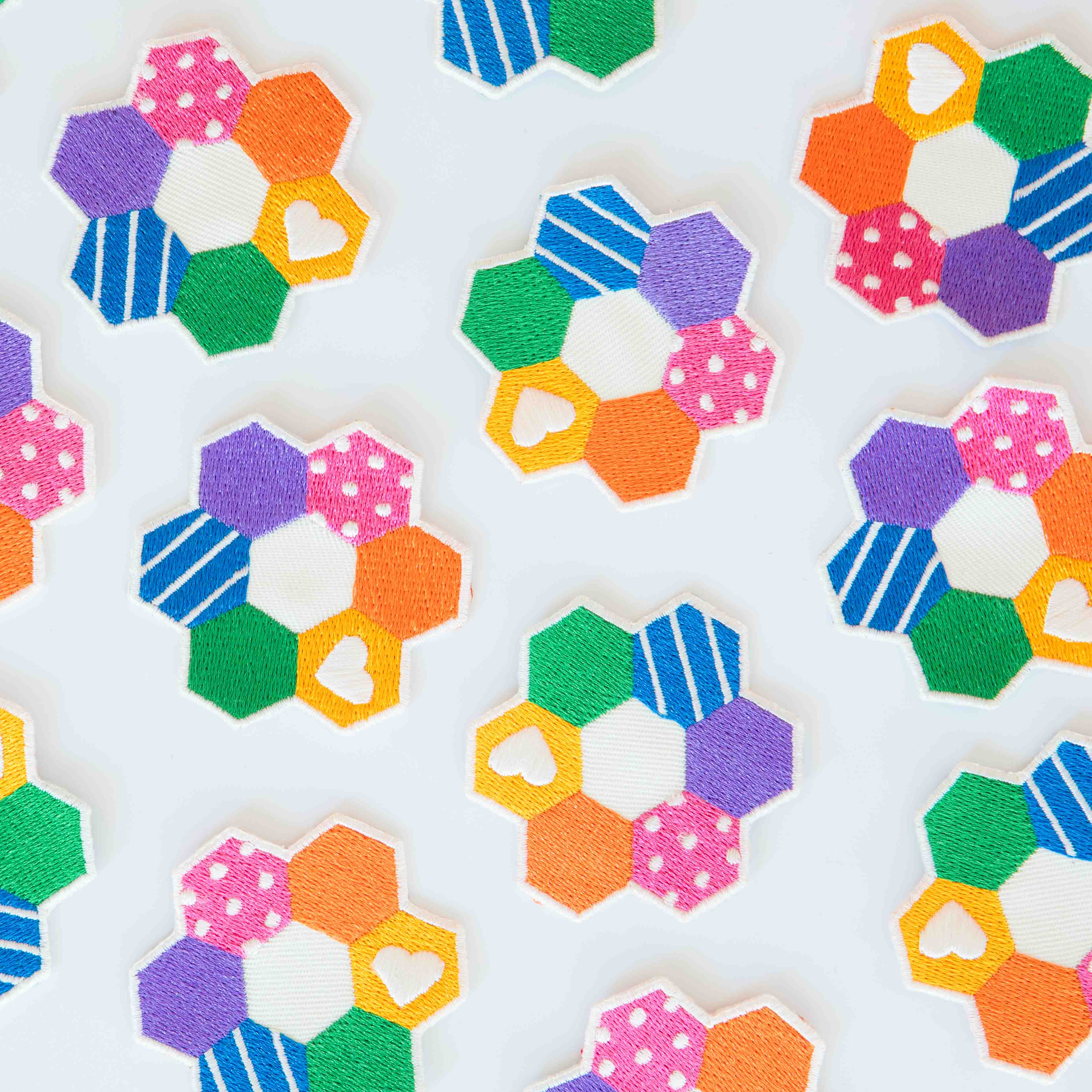 Hexie Quilt Iron-On Patch
