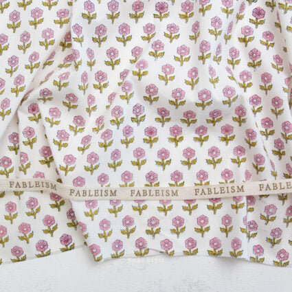 Indian Block Prints Cottage: Flowerling in Pink