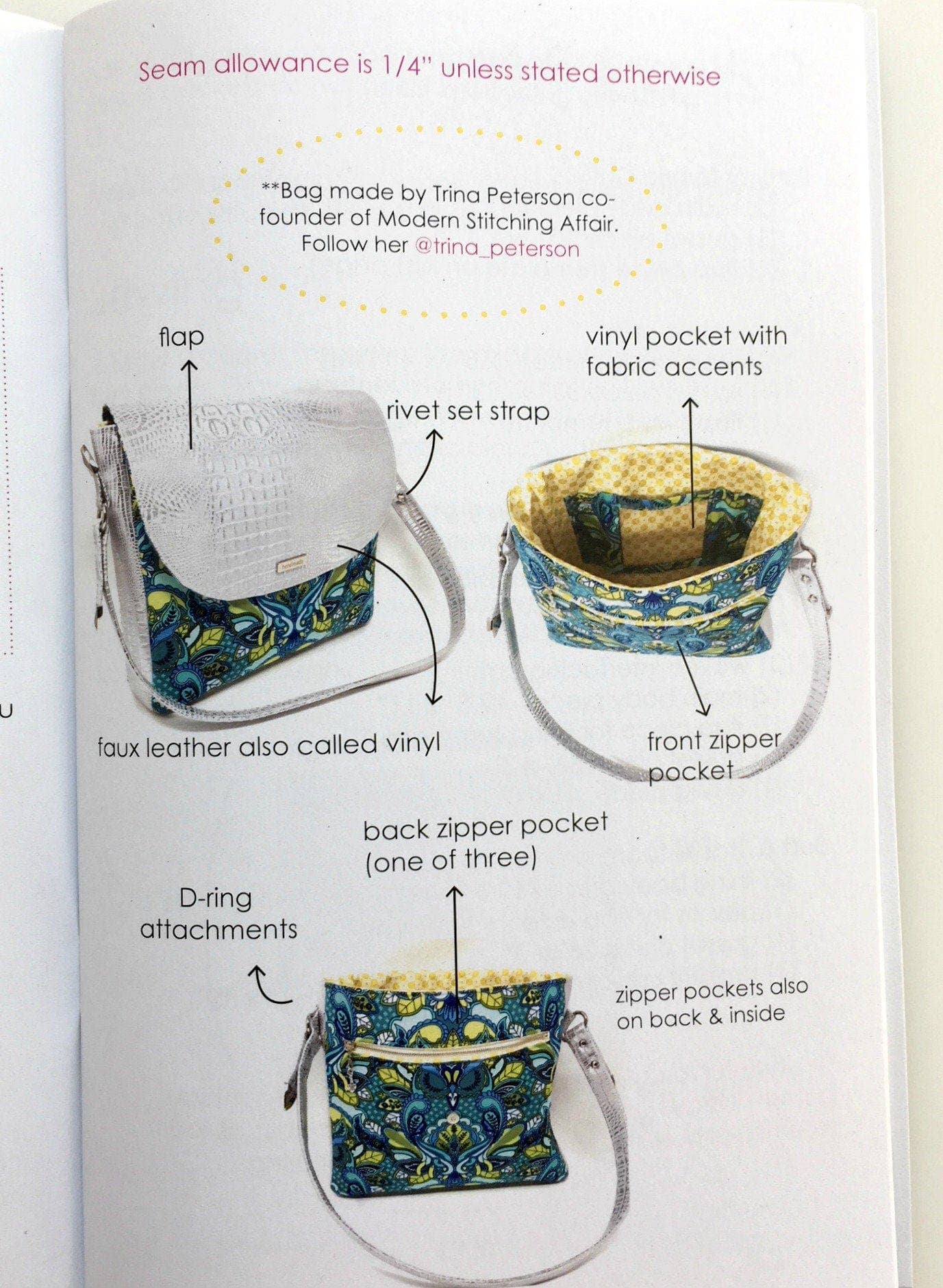 Coffee House Bag Printed Sewing Pattern