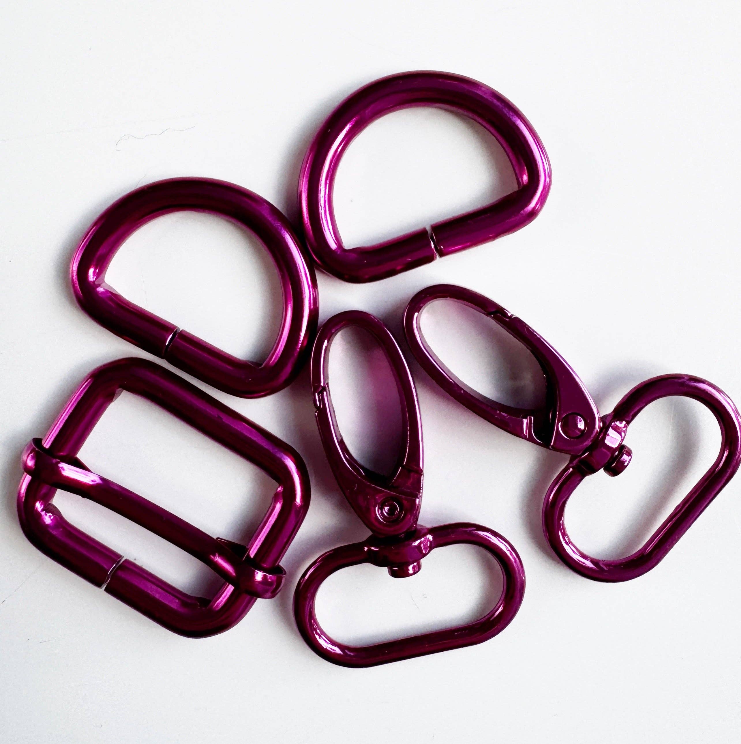 Sew Hungry Hippie 1 Inch Hardware Pack – Hot Pink