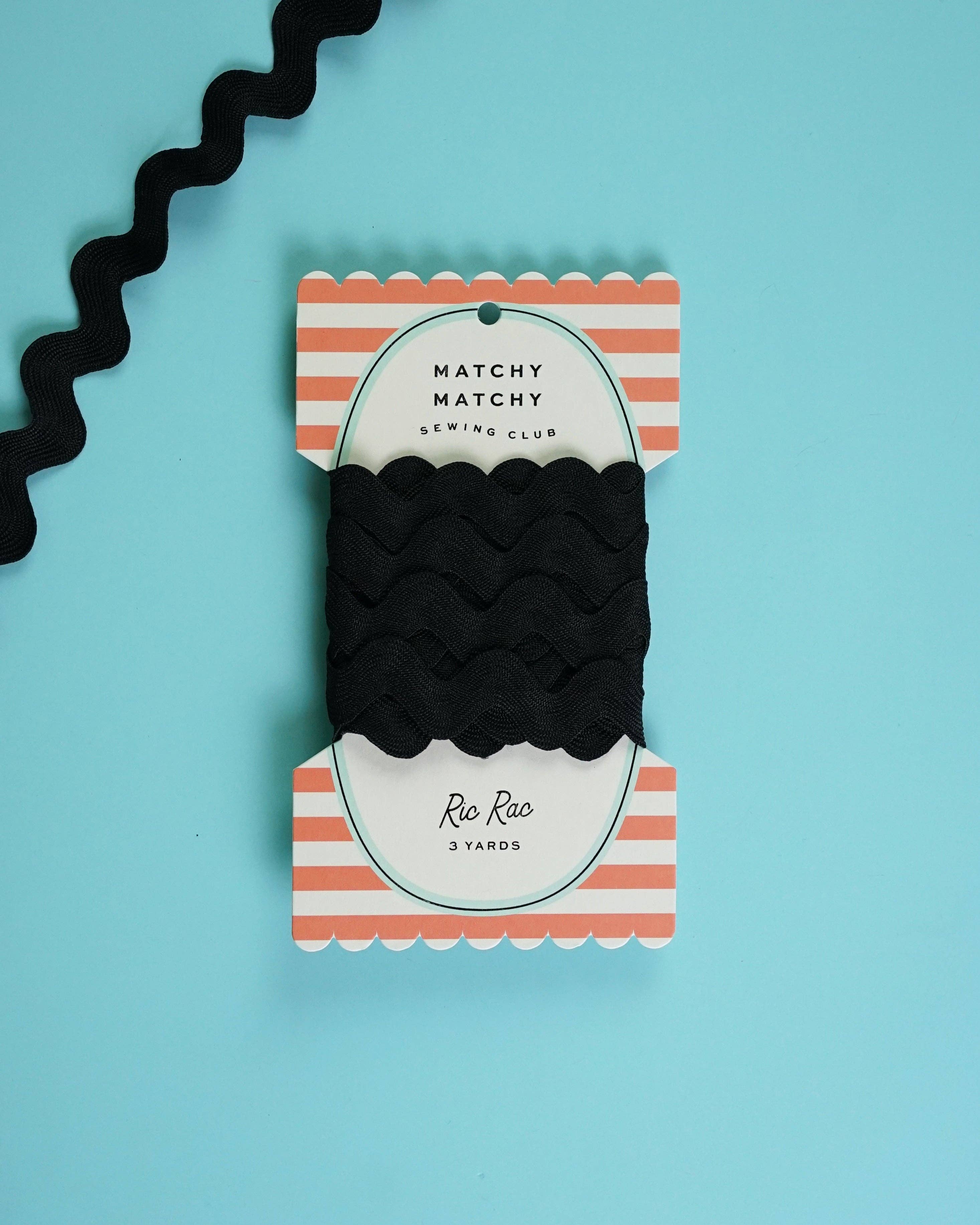 Licorice Big Ric Rac: 3 yards