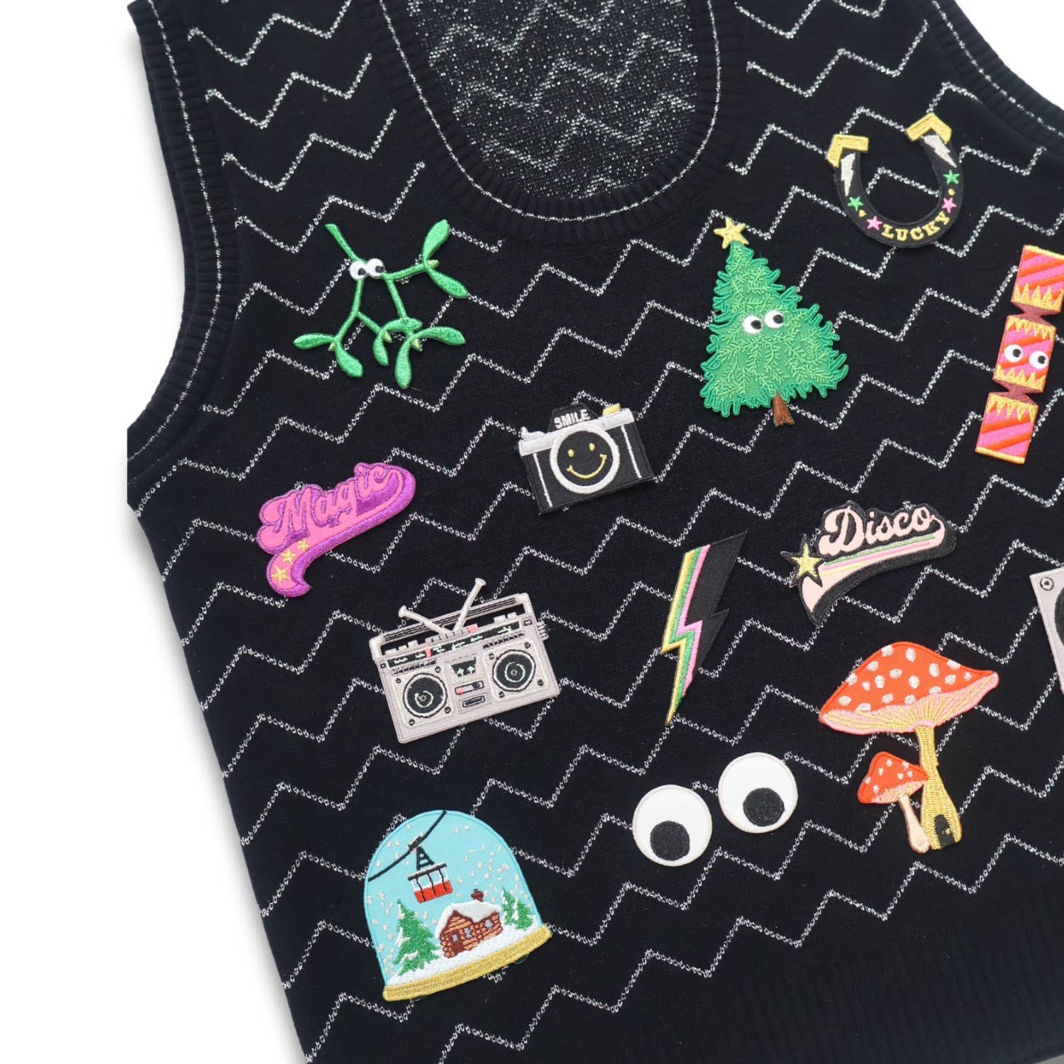 Googly Eyes Iron-On Embroidered Patches