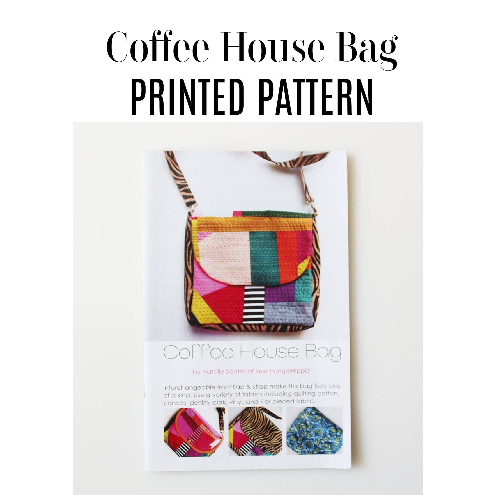 Coffee House Bag Printed Sewing Pattern