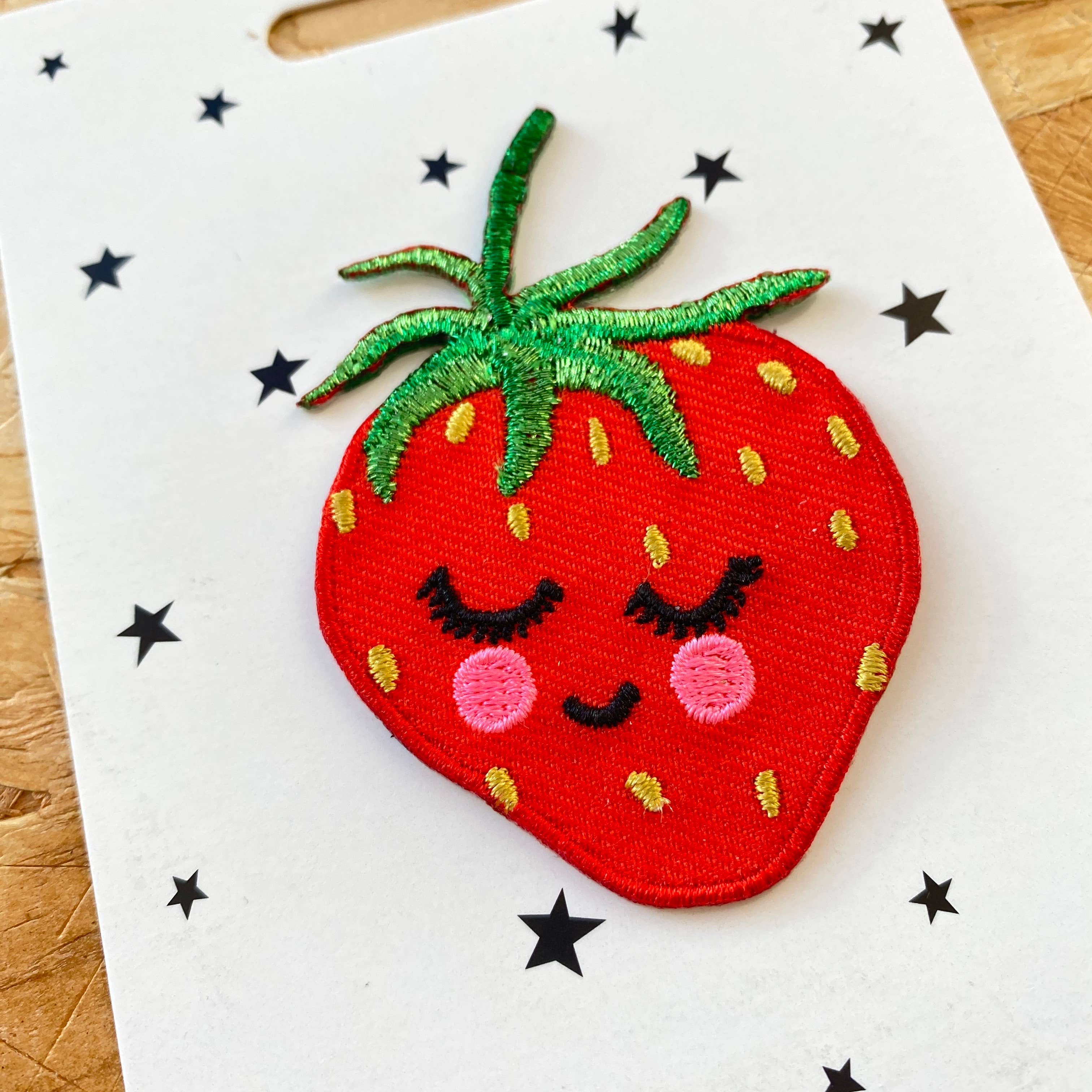Strawberry Iron-On Embroidered Patch