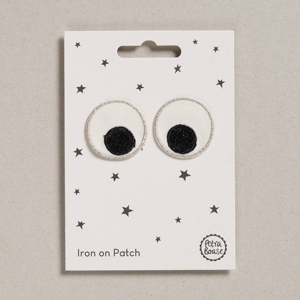 Googly Eyes Iron-On Embroidered Patches