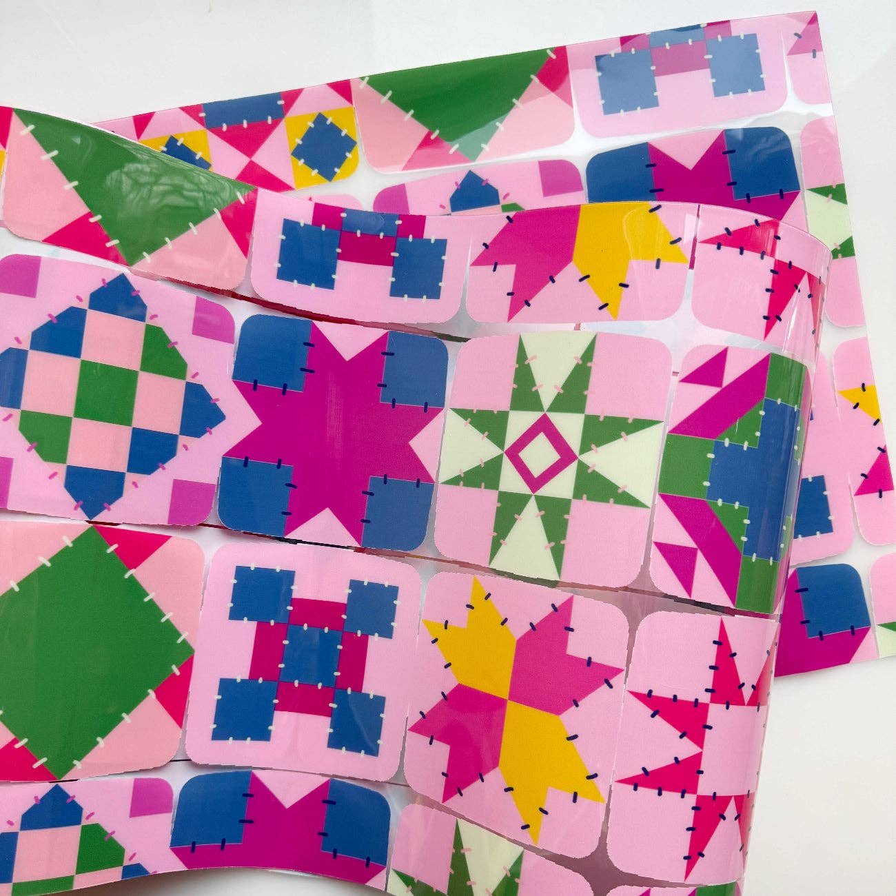 Quilt Blocks Print TPU Vinyl