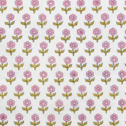 Indian Block Prints Cottage: Flowerling in Pink