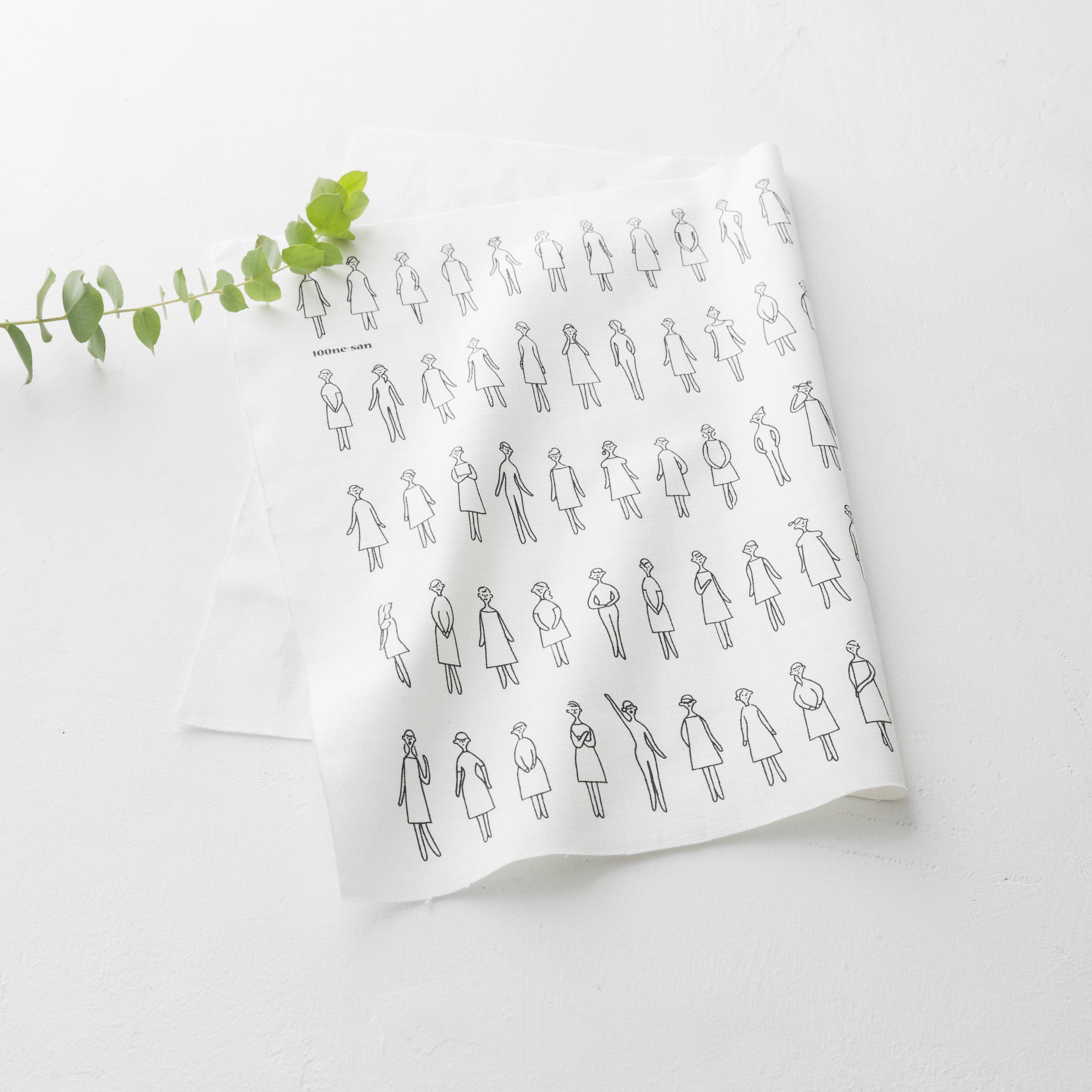 Lecien 100 Ladies Pattern Embroidery Fabric – White