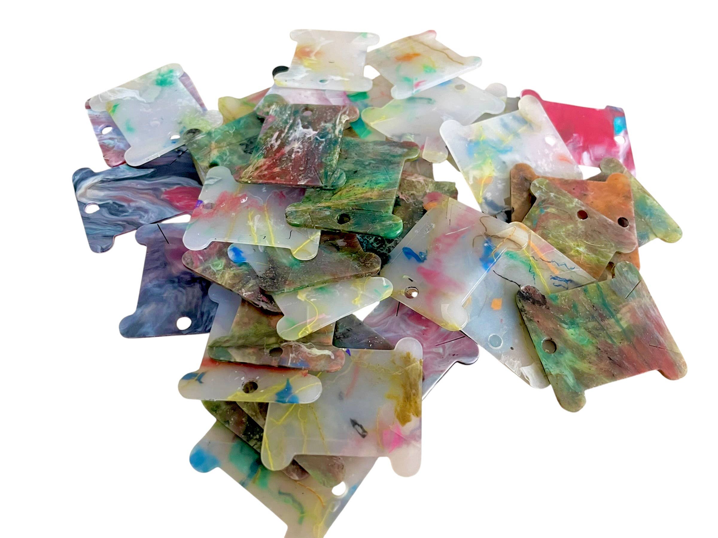 Recycled Plastic Embroidery Floss Bobbins 5pack