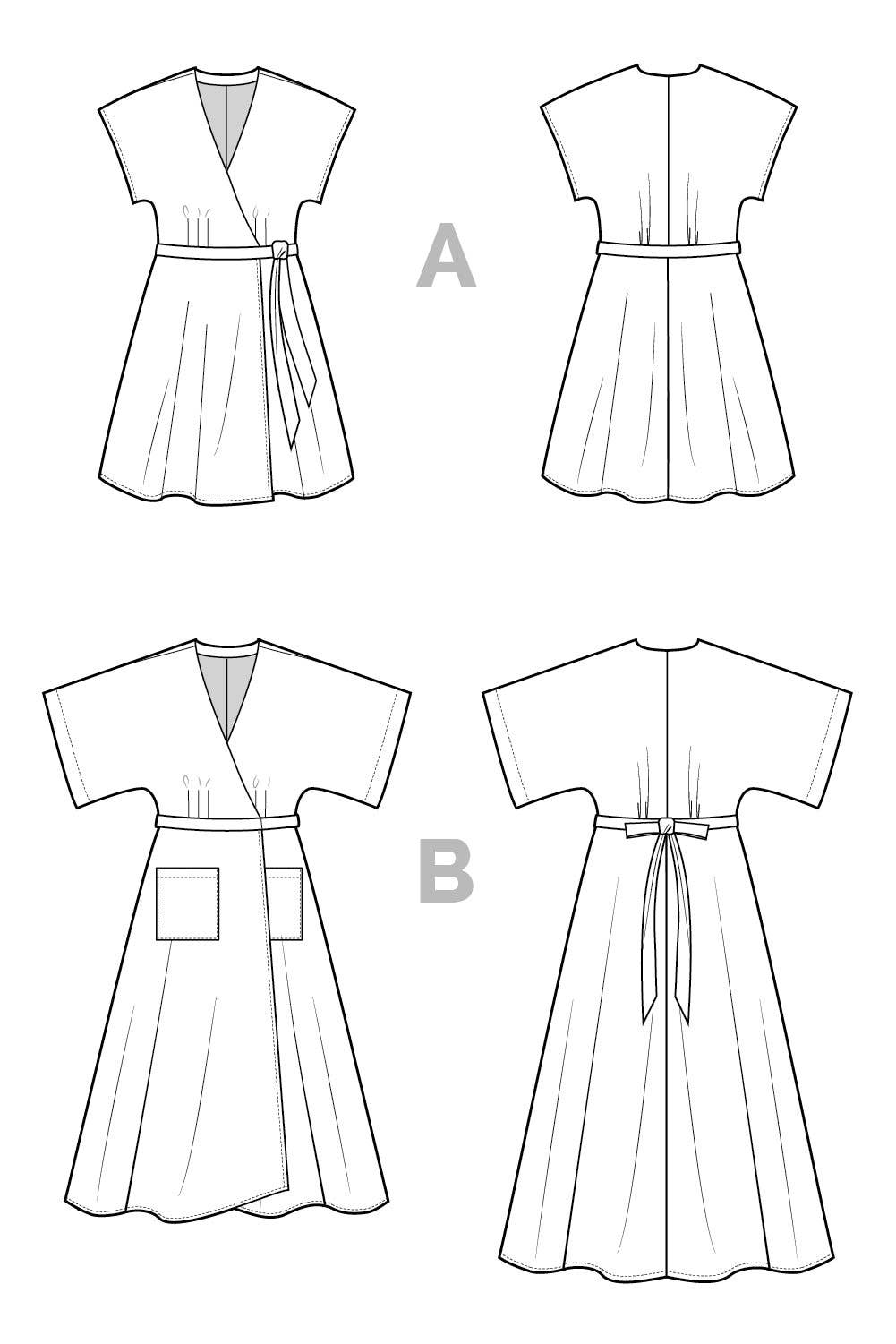 Elodie Wrap Dress Sewing Pattern