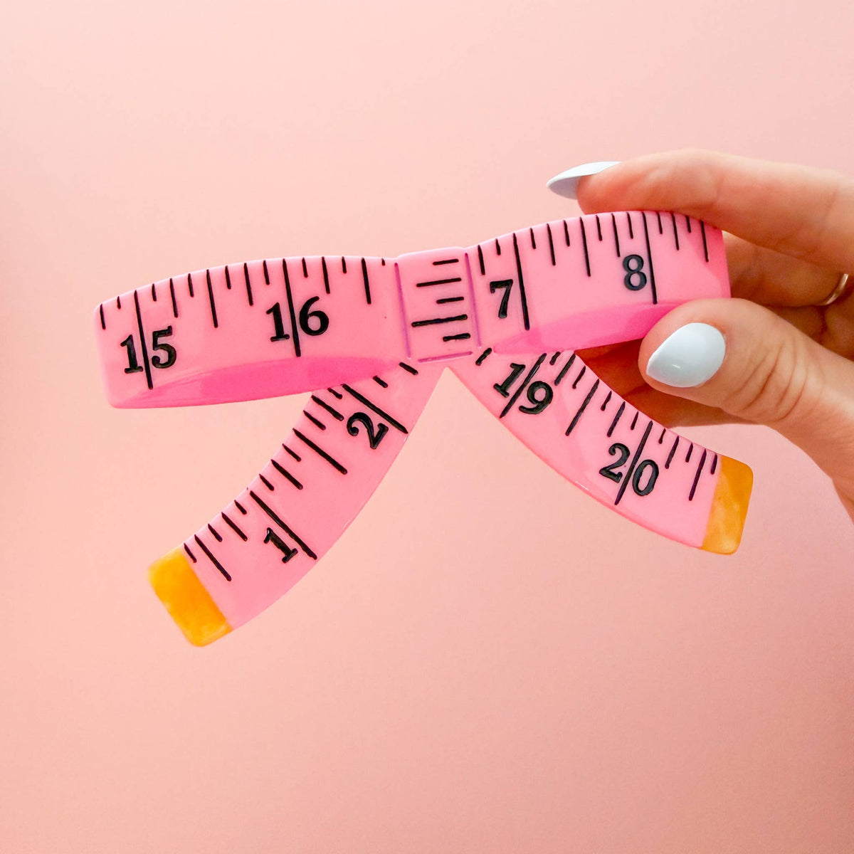 Sarah Hearts - Tape Measure Bow French Barrette