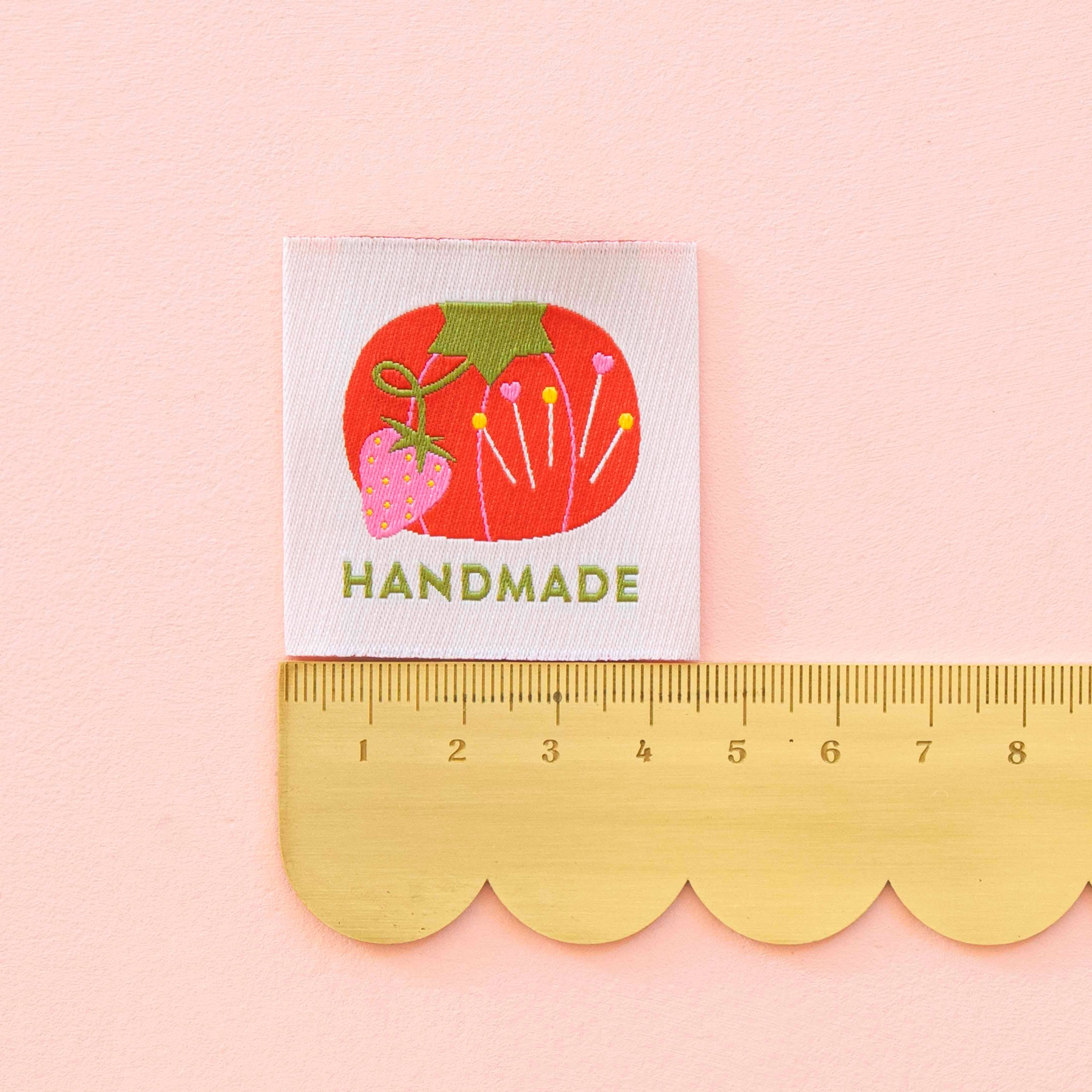 Tomato Pincushion Handmade Large Woven Labels