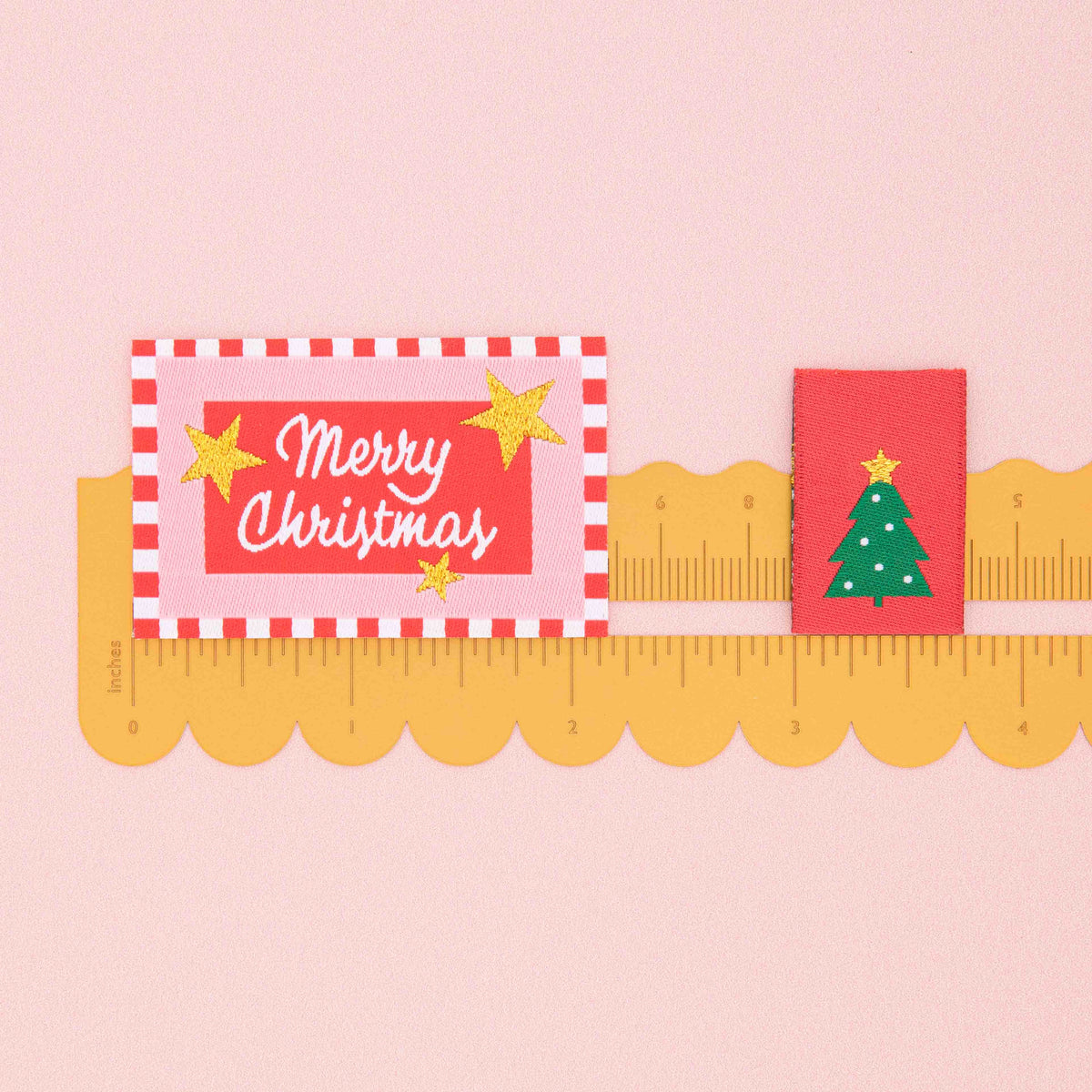 Sarah Hearts - Woven Sew In Labels - Christmas Holiday Multipack