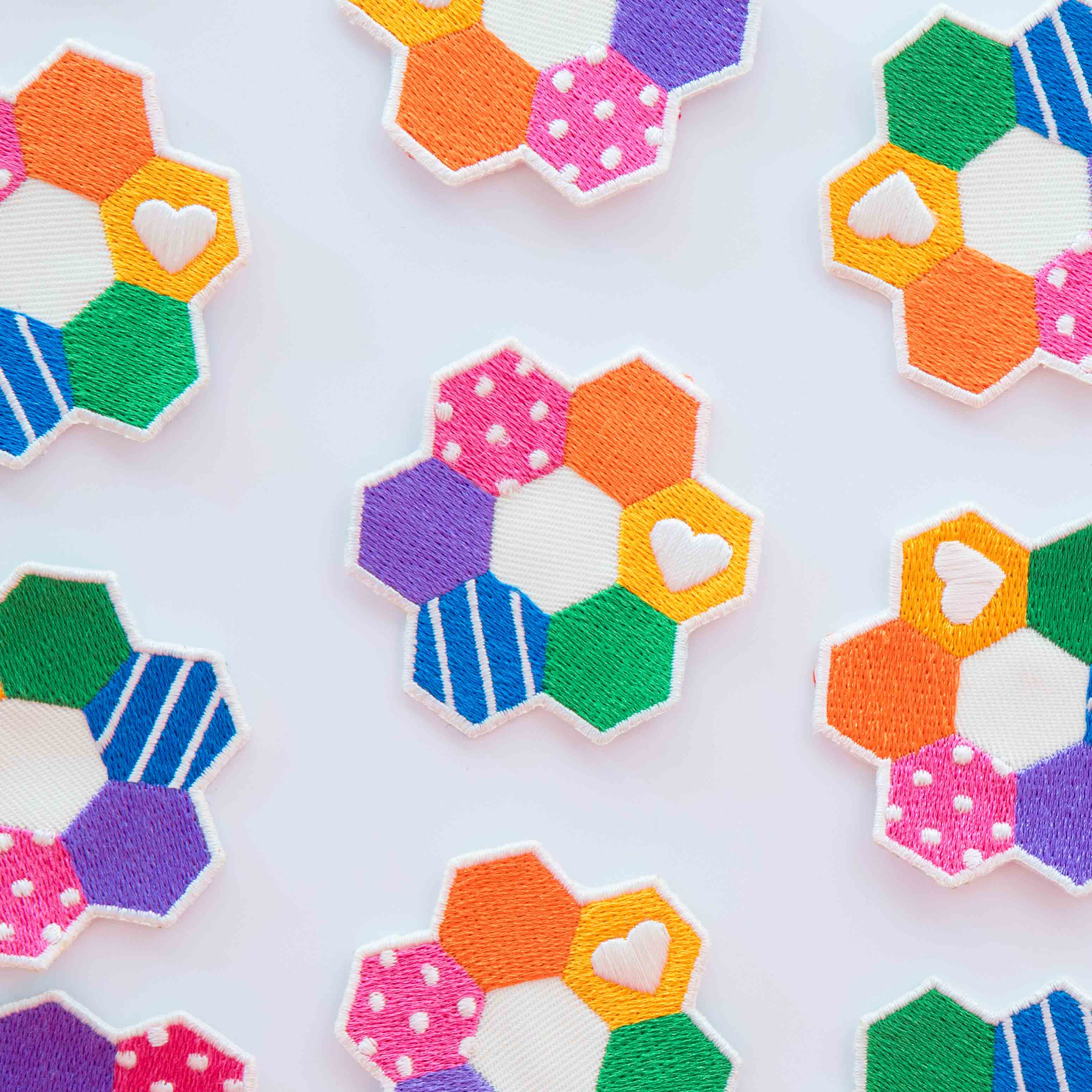 Hexie Quilt Iron-On Patch