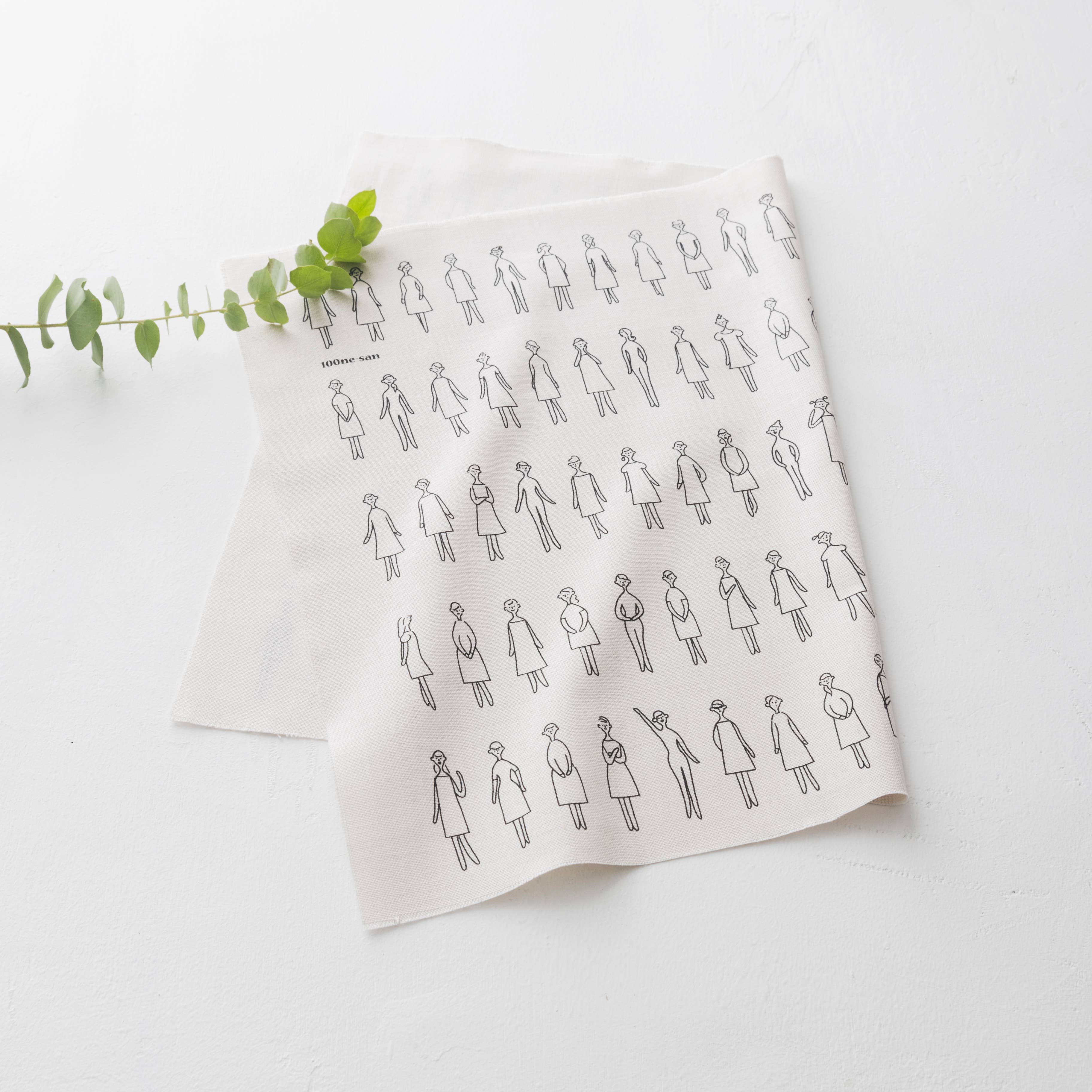 Lecien 100 Ladies Pattern Embroidery Fabric – White