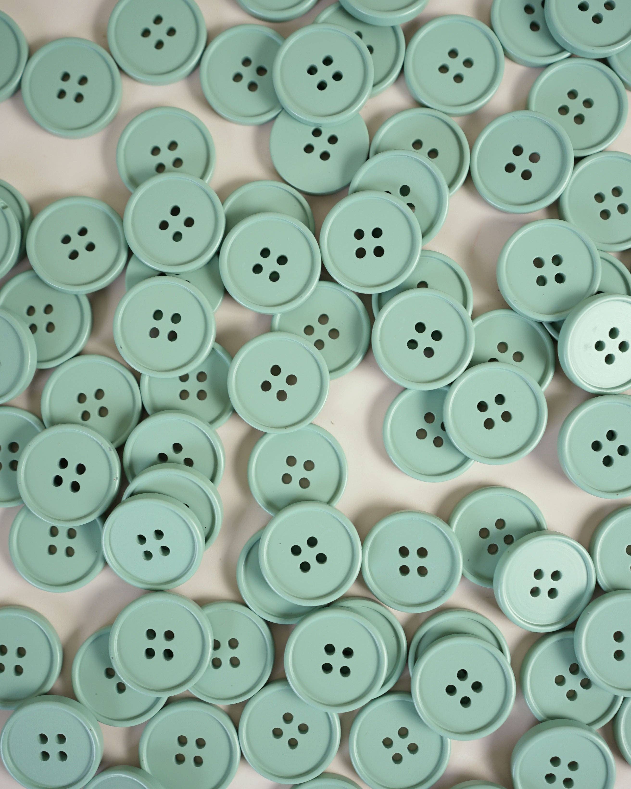 Sage Retro Buttons: Set of 6