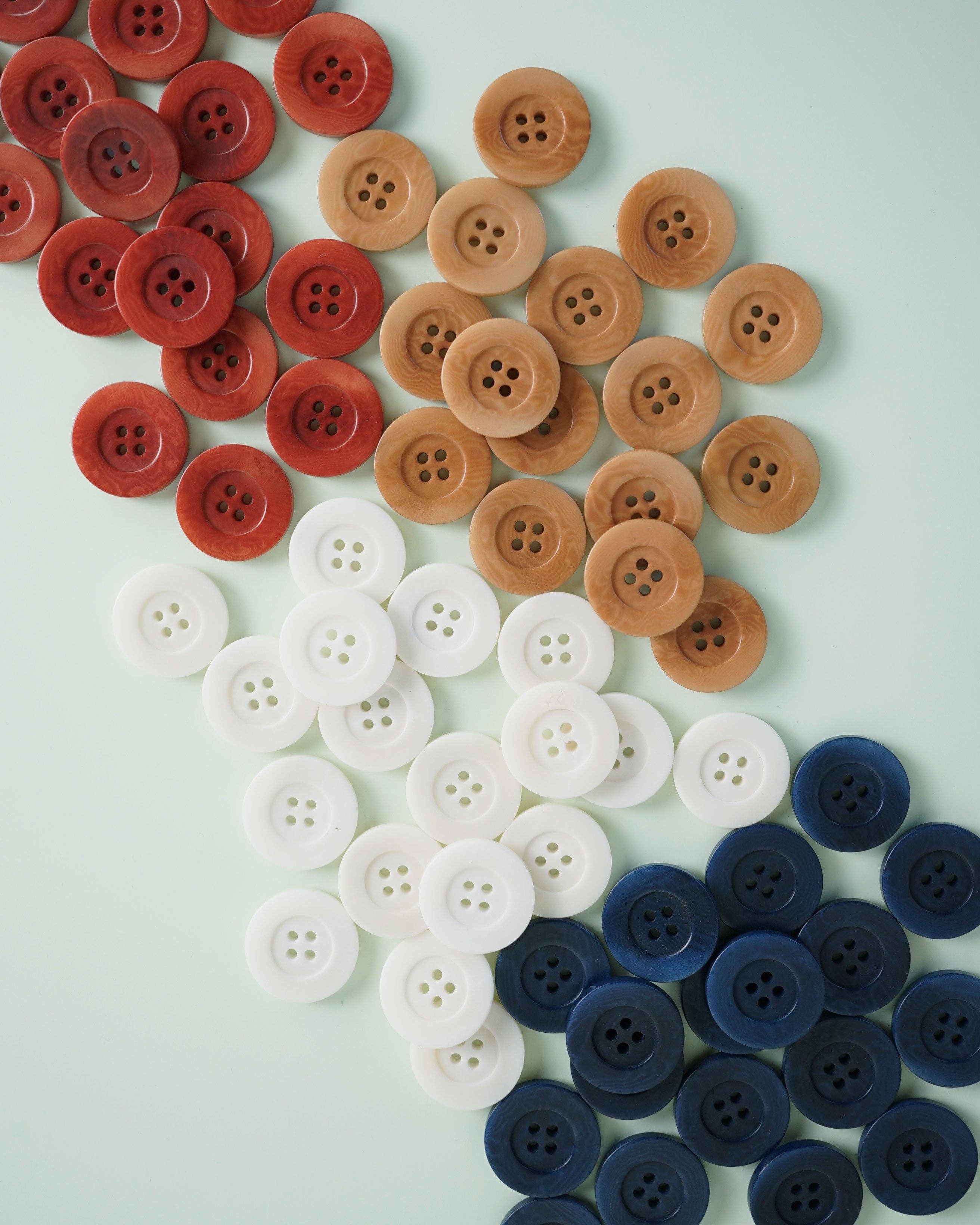 Caramel 1" Corozo Nut Buttons: Set of 4