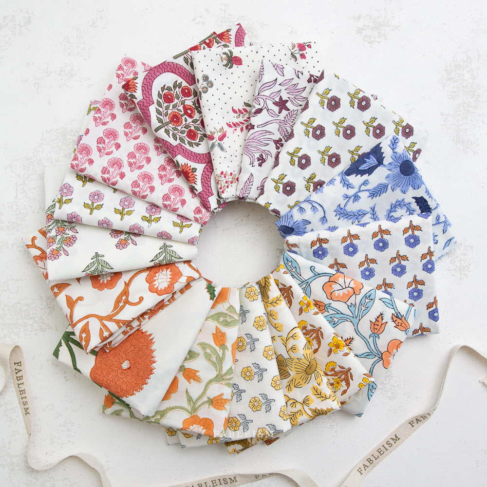 Indian Block Prints Cottage: Wild Floral in Blushing