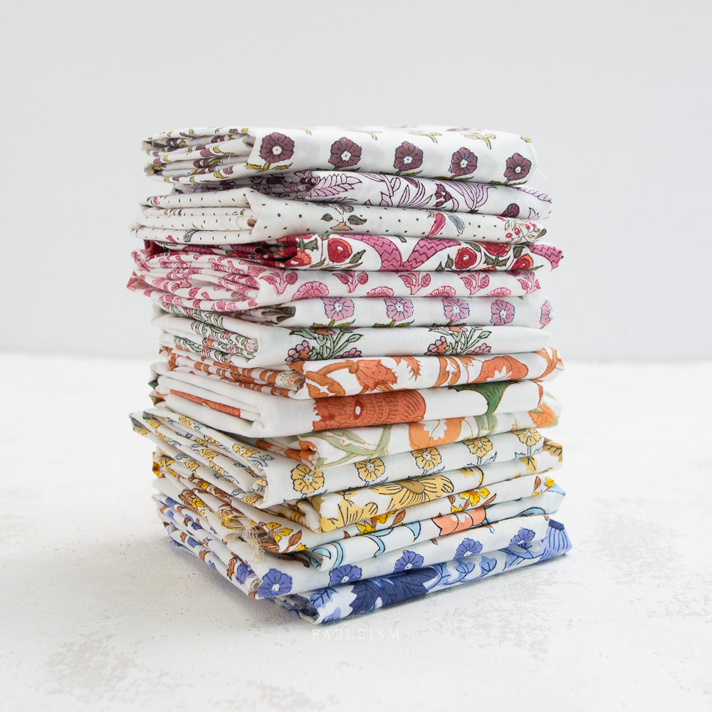 Indian Block Prints Cottage: Cottage 16 Total Fat Quarters