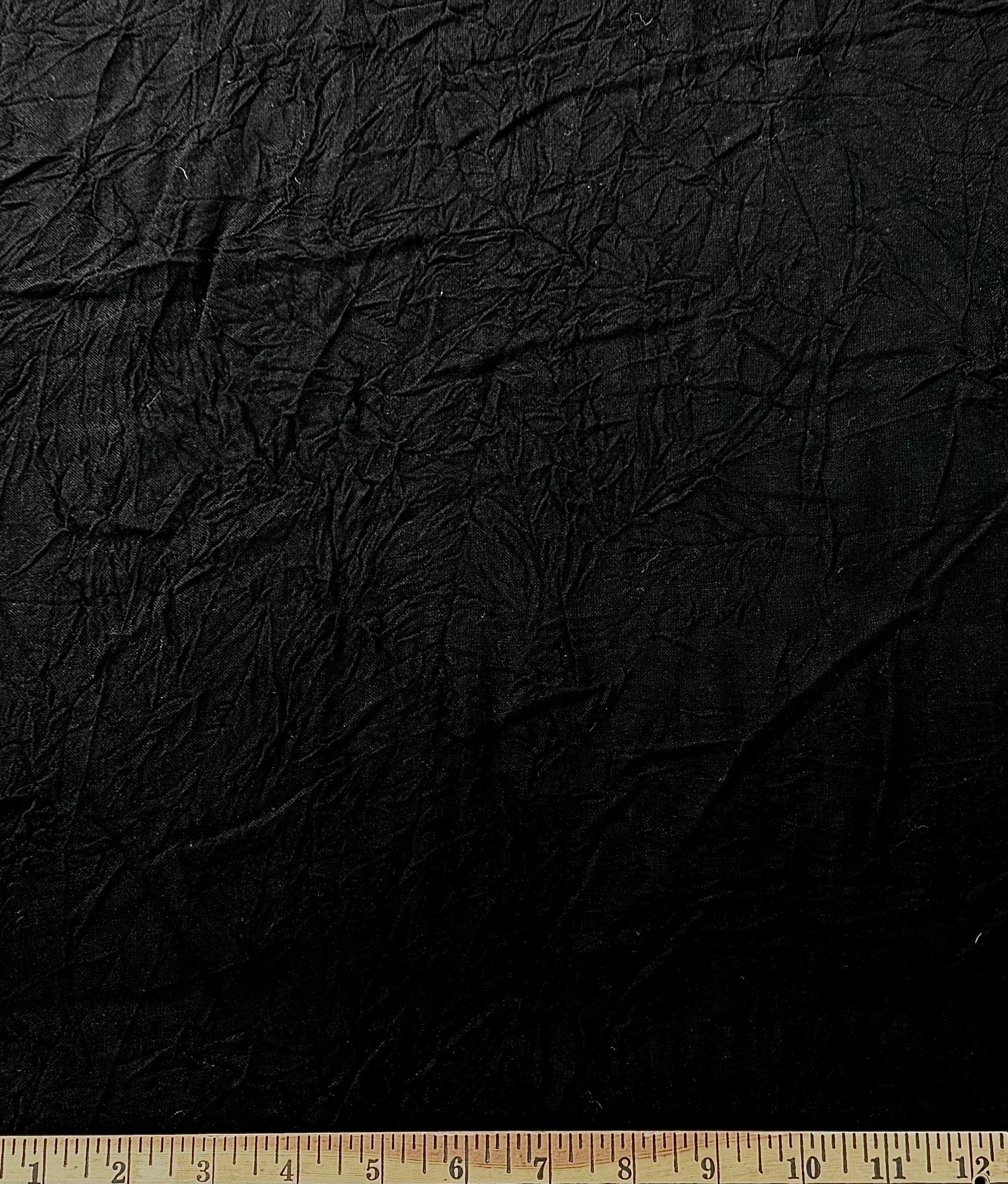 Deadstock Midnight Crinkle Crepe