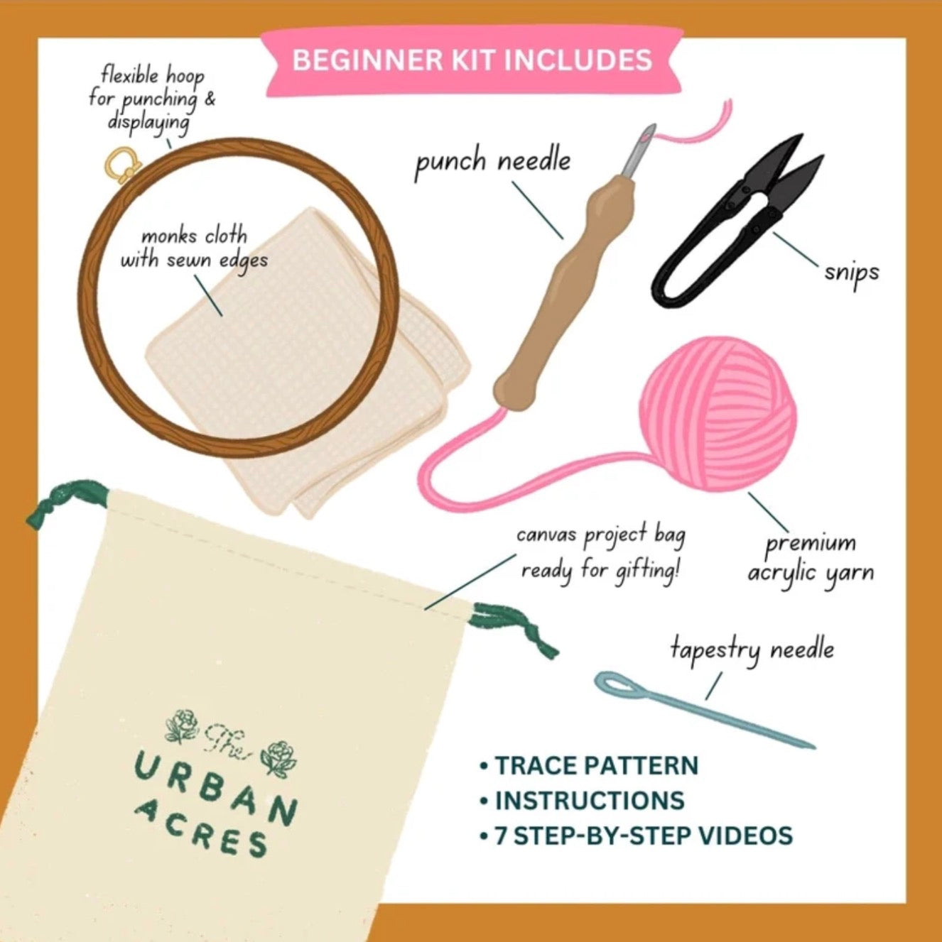 Bear Punch Needle Kit
