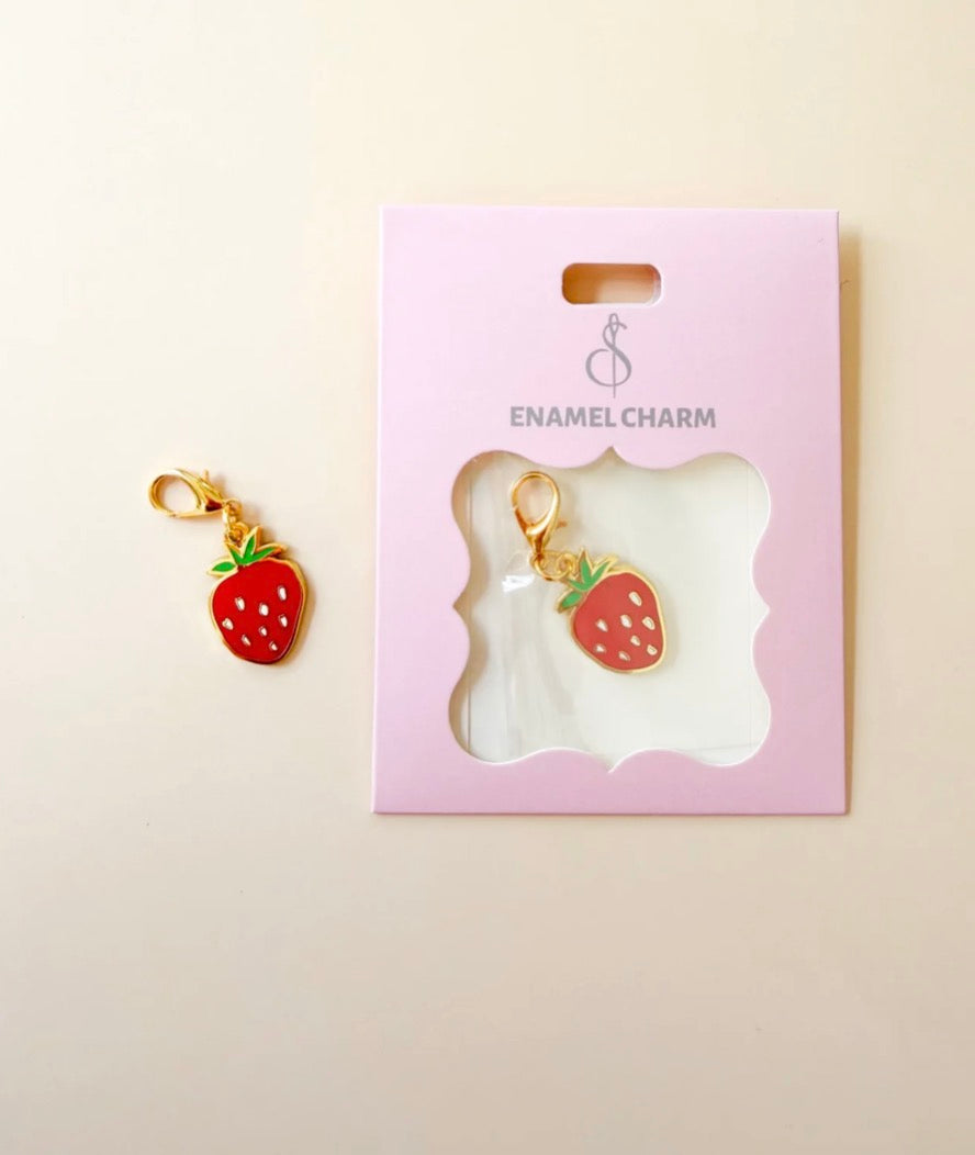 Strawberry Zipper Charm