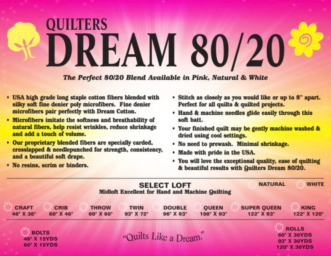 Quilter's Dream Batting - Natural 80/20