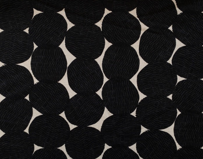Sevenberry: Japanese Cotton/Linen Canvas – Natural Dots – Charcoal/Natural