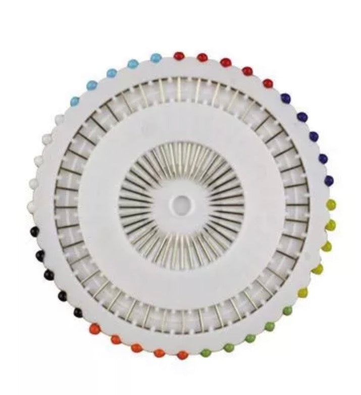 Sewing Pins - Glass Head - Little Girl Sewing Rosette