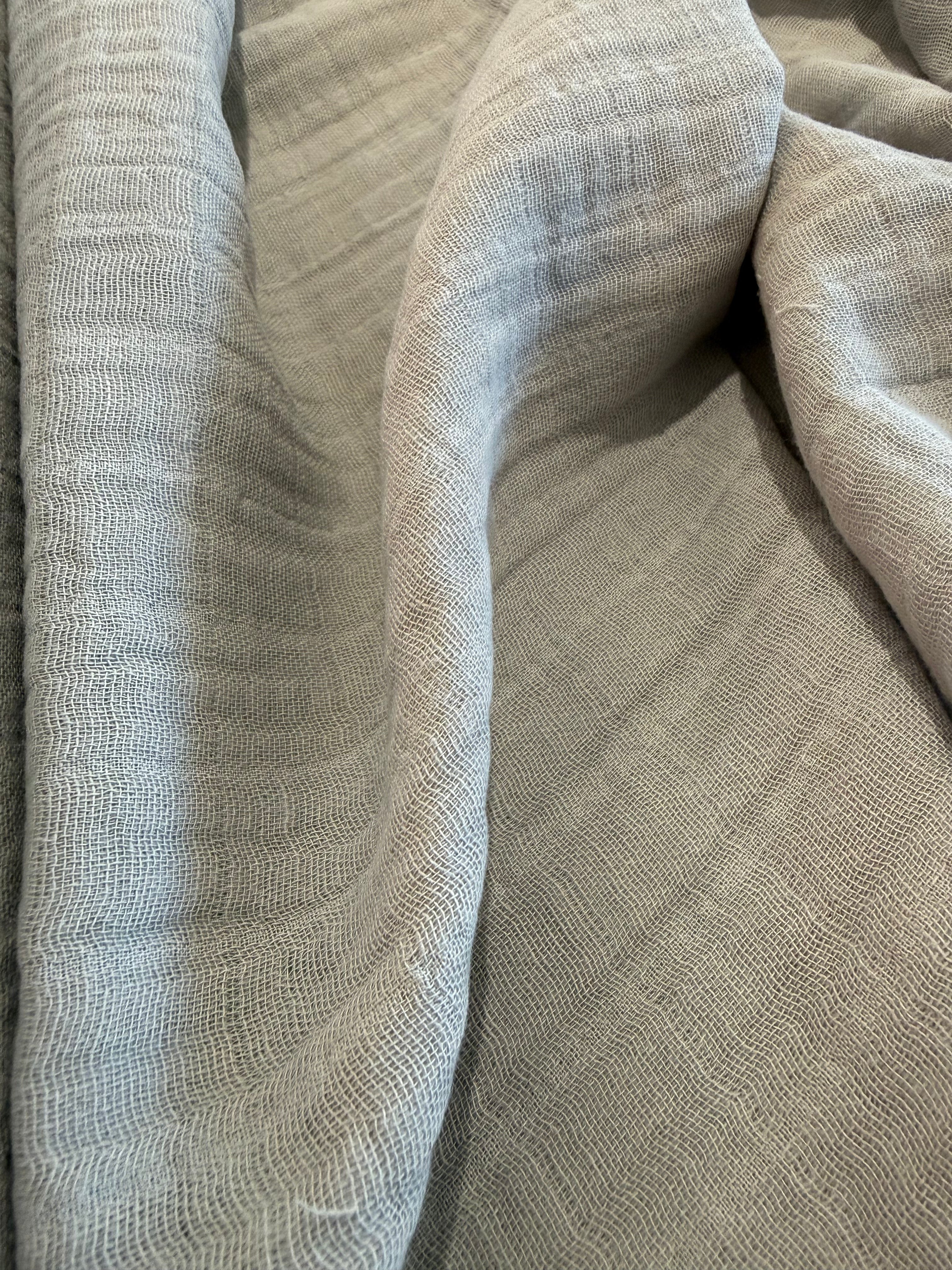 Designer Deadstock Light Grey Gauze