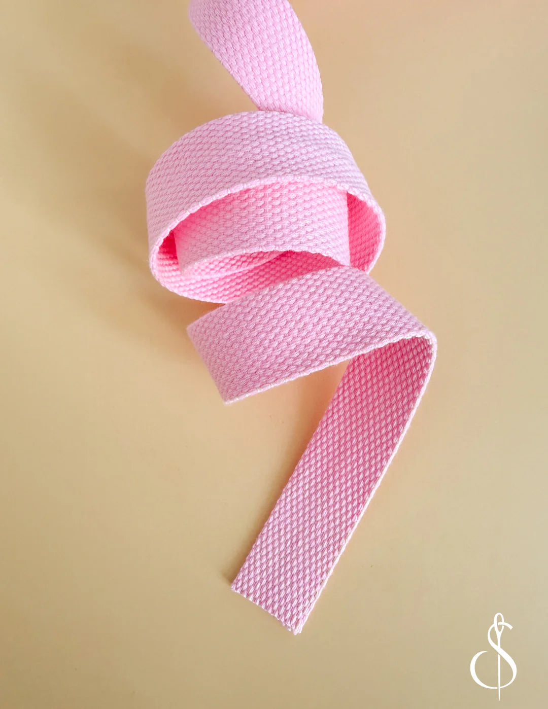1'' Wide Cotton Webbing | Baby Pink -3yard