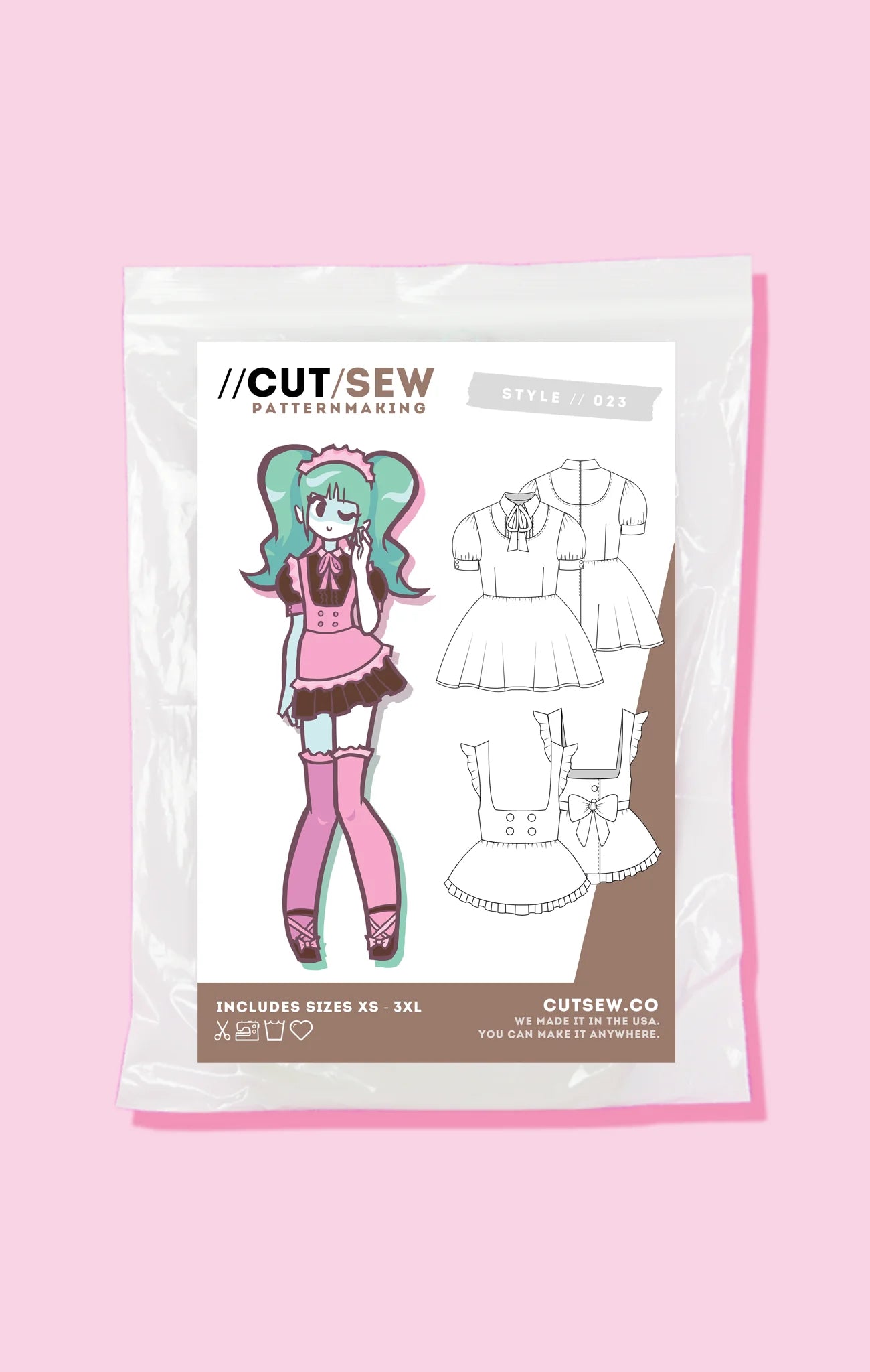 023 Maid Cafe Cut/Sew COSPLAY Sewing Pattern