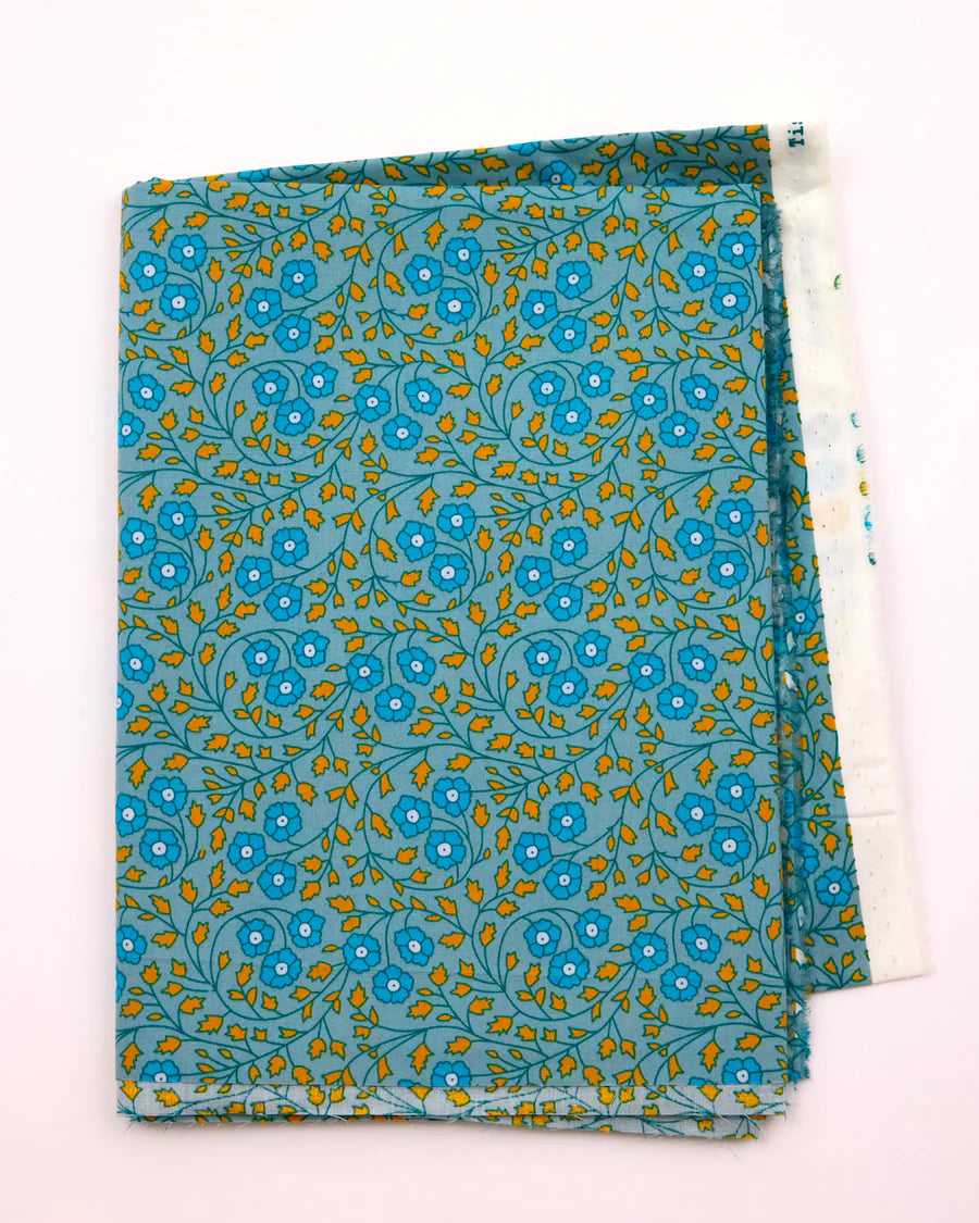 Grey-Blue Cotton Poplin Fabric