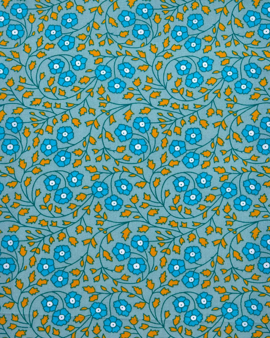 Grey-Blue Cotton Poplin Fabric