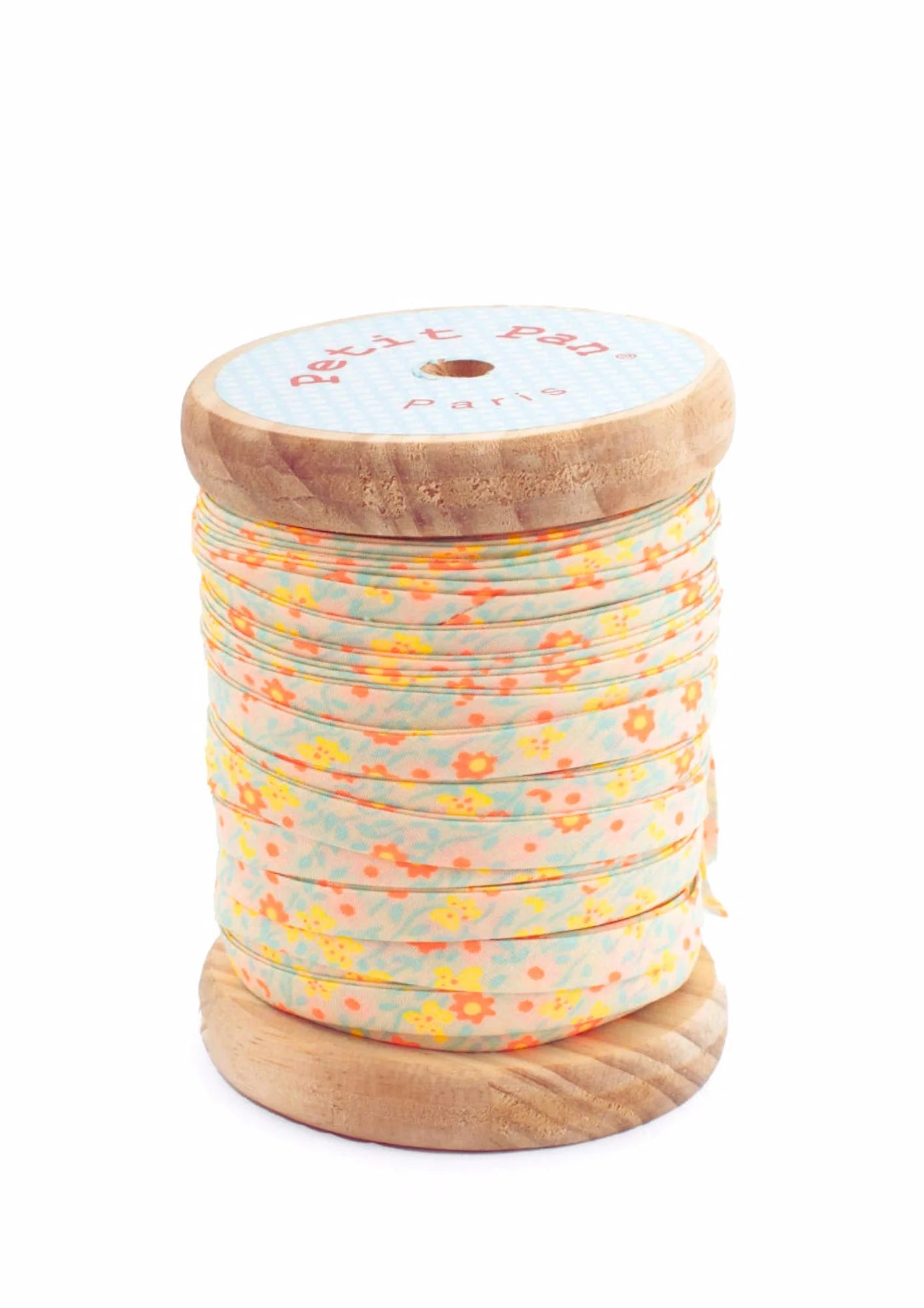 Petit Pan - Flower Power White Bias Binding – 40m Spool