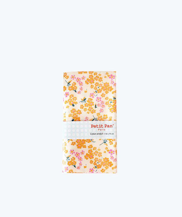 Petit Pan - Hanako White Coated Cotton Fabric Cut - Oil Cloth